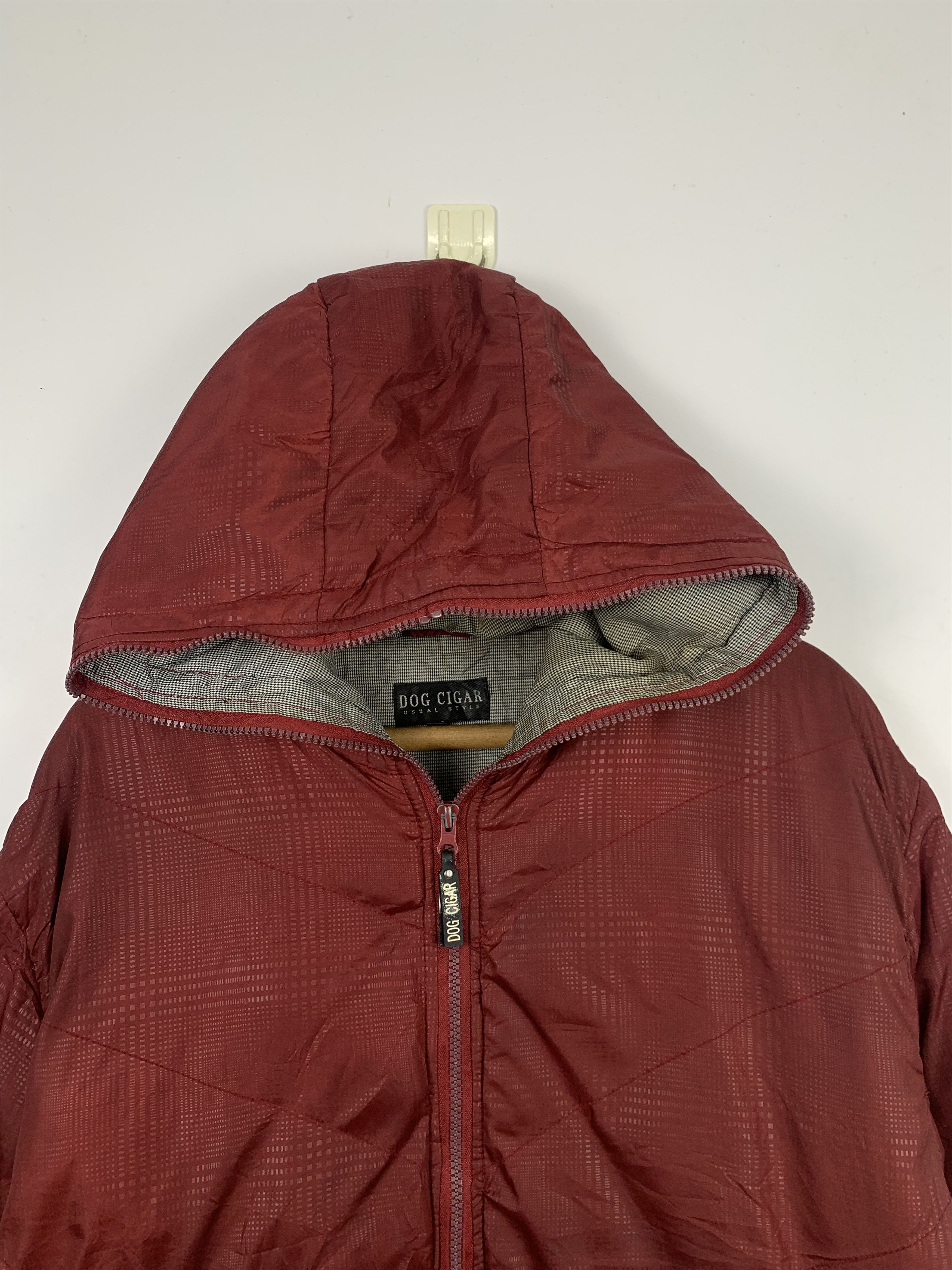 Japanese Brand Vintage DOG CIGAR Quilted Hoodie Jackets J0373 Size US M / EU 48-50 / 2 - 2 Thumbnail