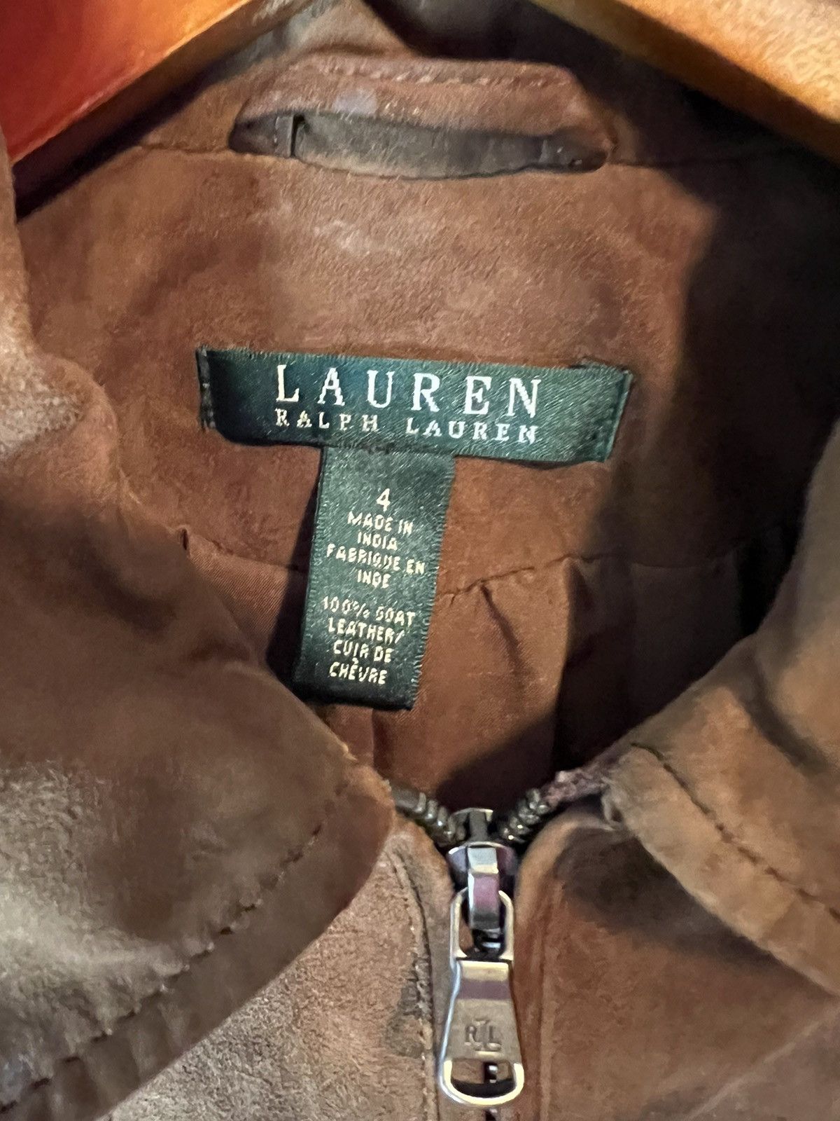 Lauren Ralph Lauren × Ralph Lauren × Vintage Womens Ralph Lauren Goat Leather Jacket Size S / US 4 / IT 40 - 5 Thumbnail
