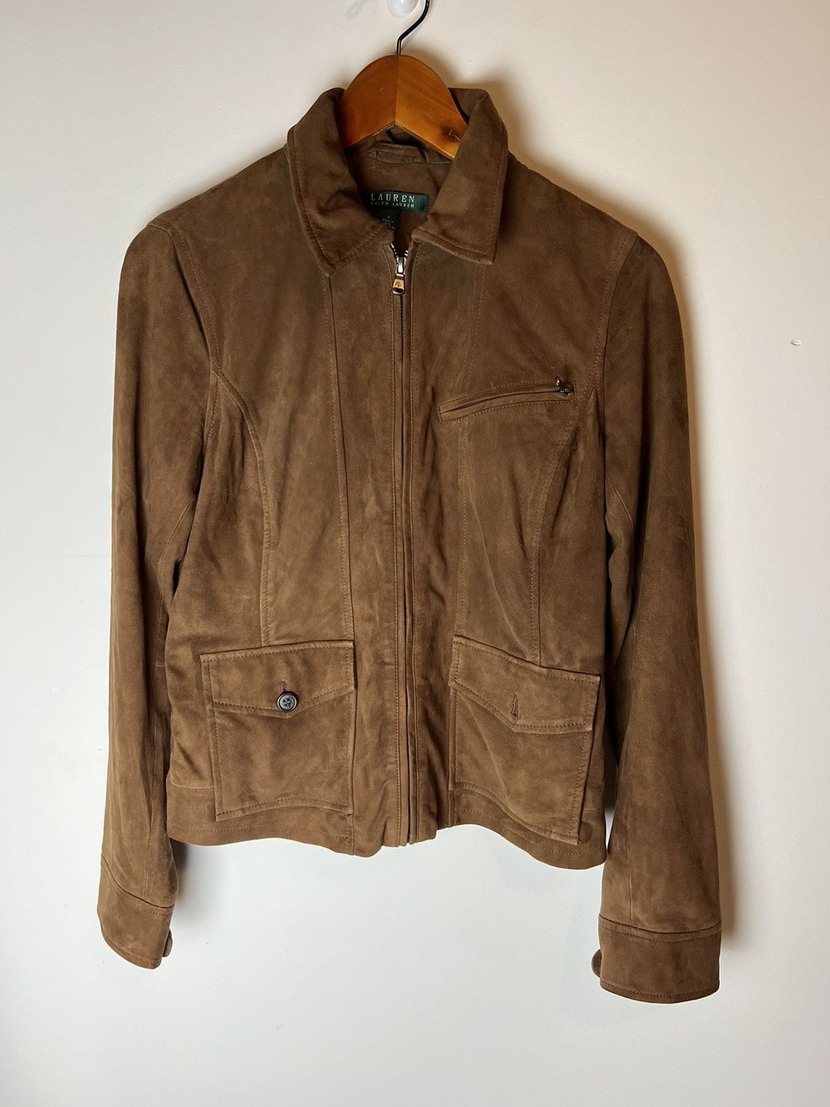 Lauren Ralph Lauren × Ralph Lauren × Vintage Womens Ralph Lauren Goat Leather Jacket Size S / US 4 / IT 40 - 1 Thumbnail