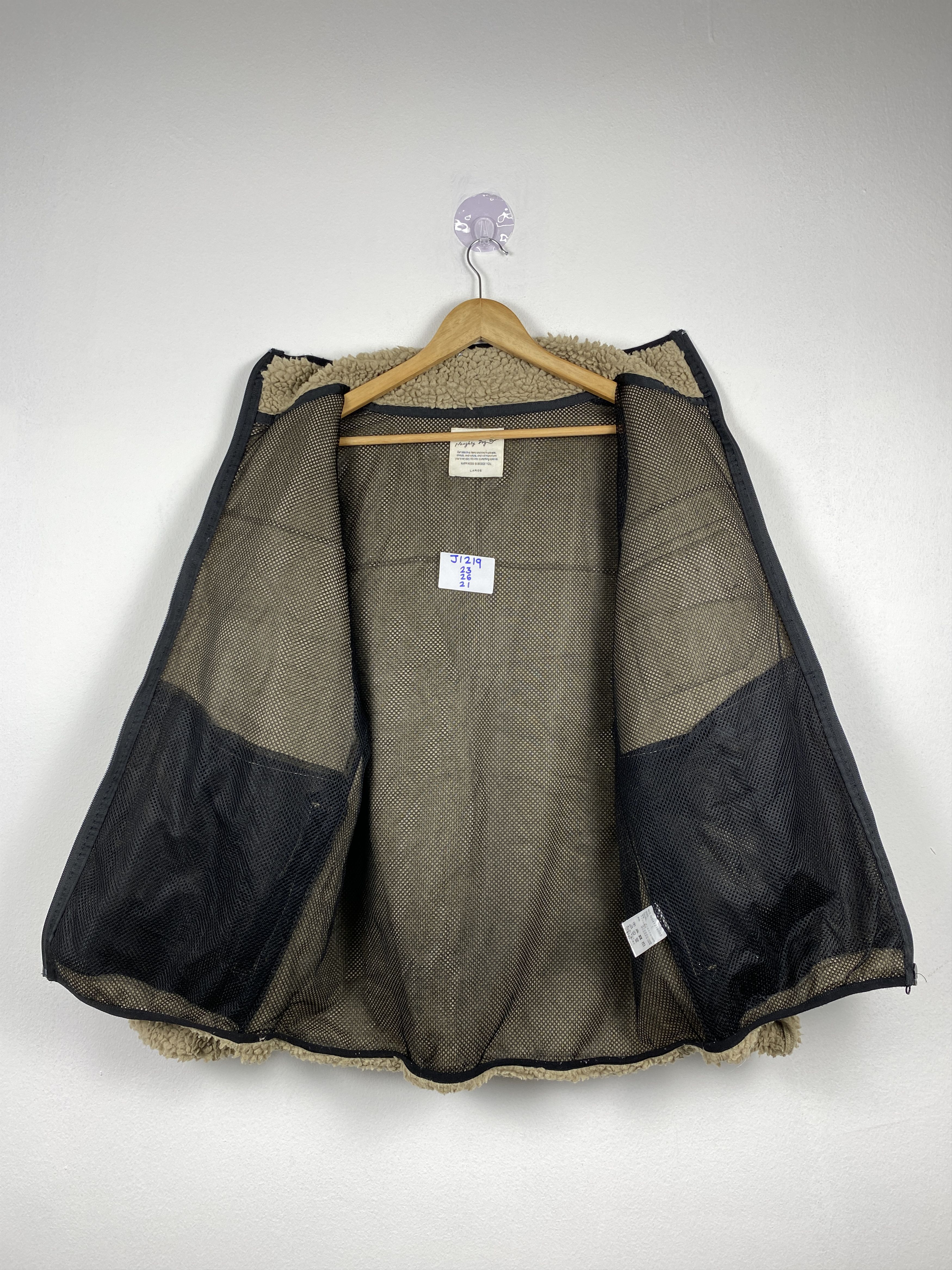 Japanese Brand × Vintage Vintage Naughty Dog Zip Up Sherpa Jacket Size L / US 10 / IT 46 - 8 Thumbnail