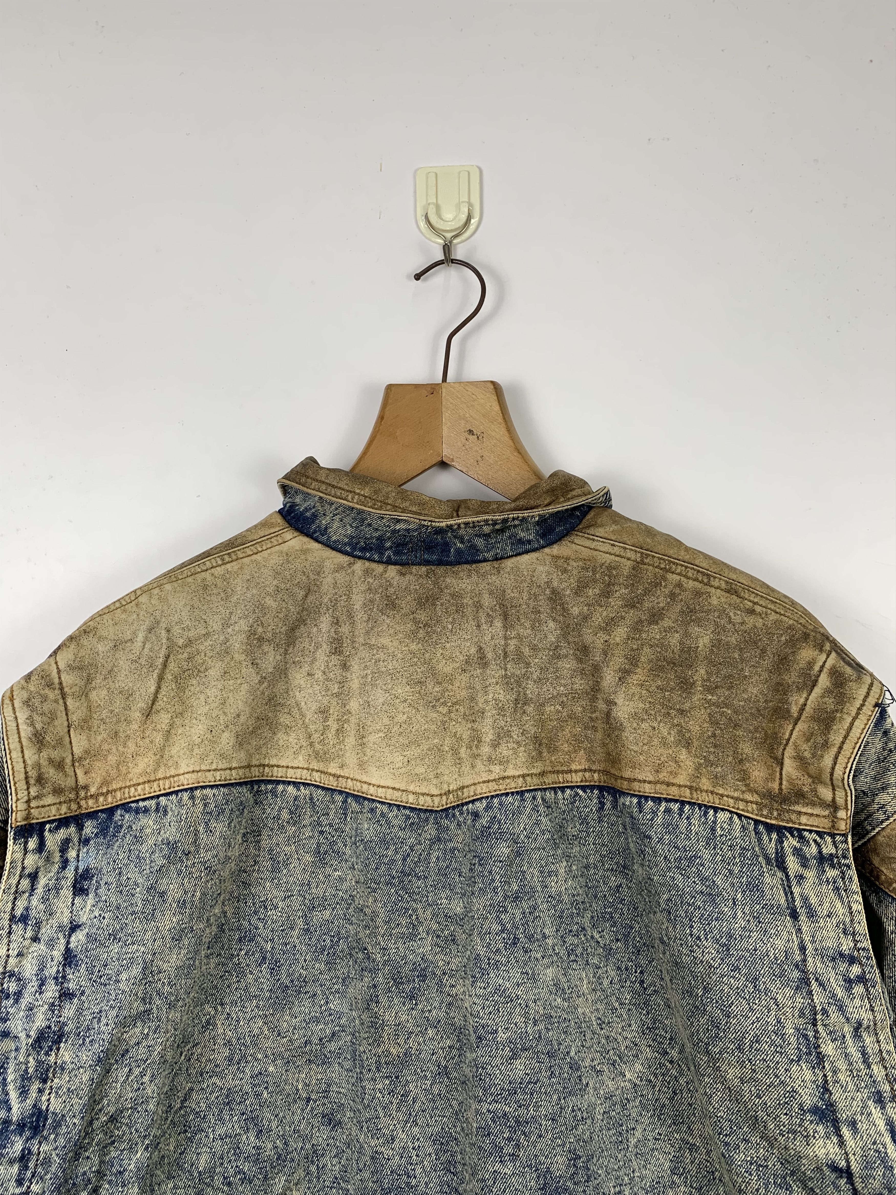 Vintage Vintage 80s MARIE Jeans Leather Collar Jacket J0436 Size US XL / EU 56 / 4 - 12 Thumbnail