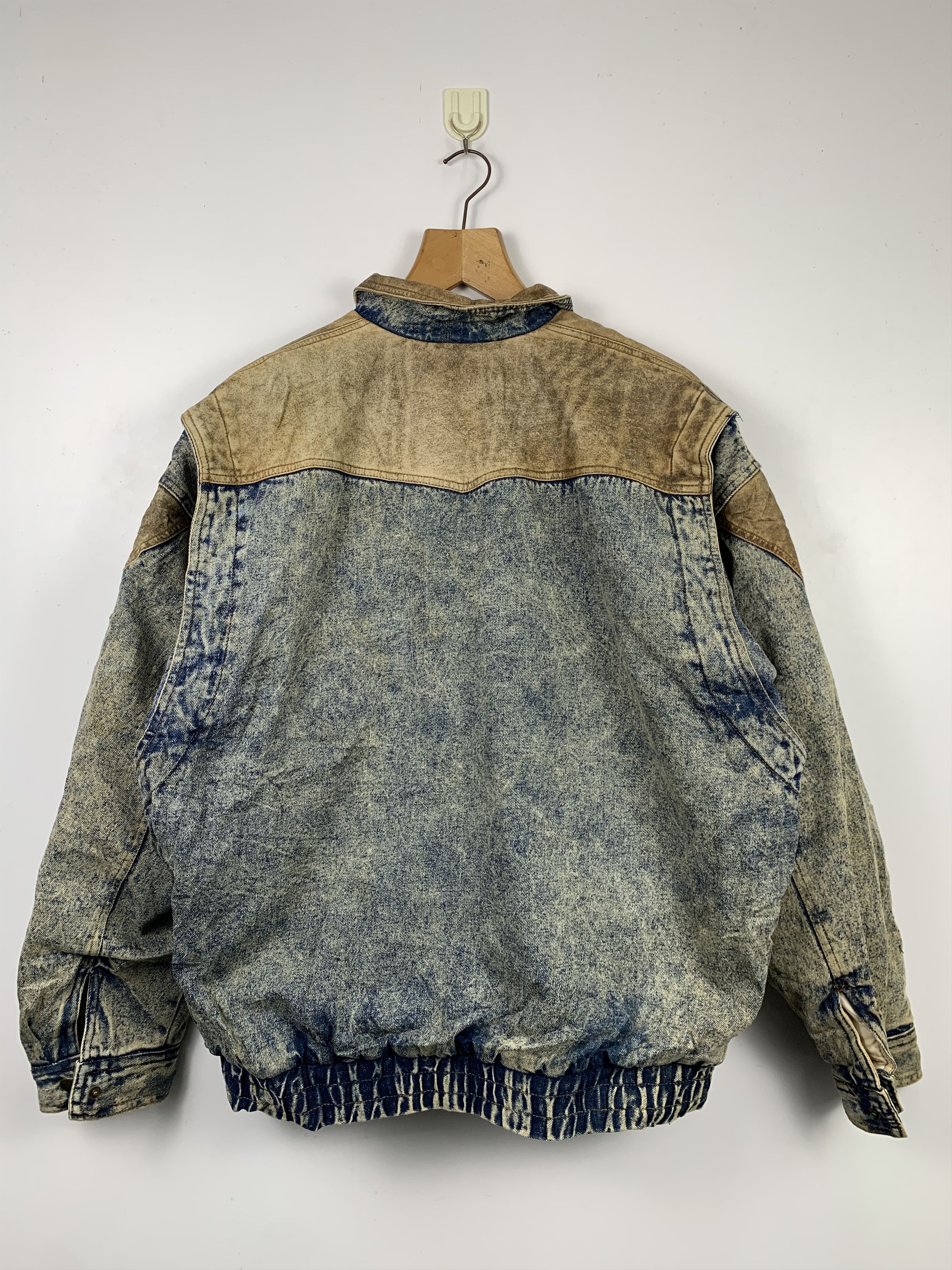 Vintage Vintage 80s MARIE Jeans Leather Collar Jacket J0436 Size US XL / EU 56 / 4 - 11 Thumbnail