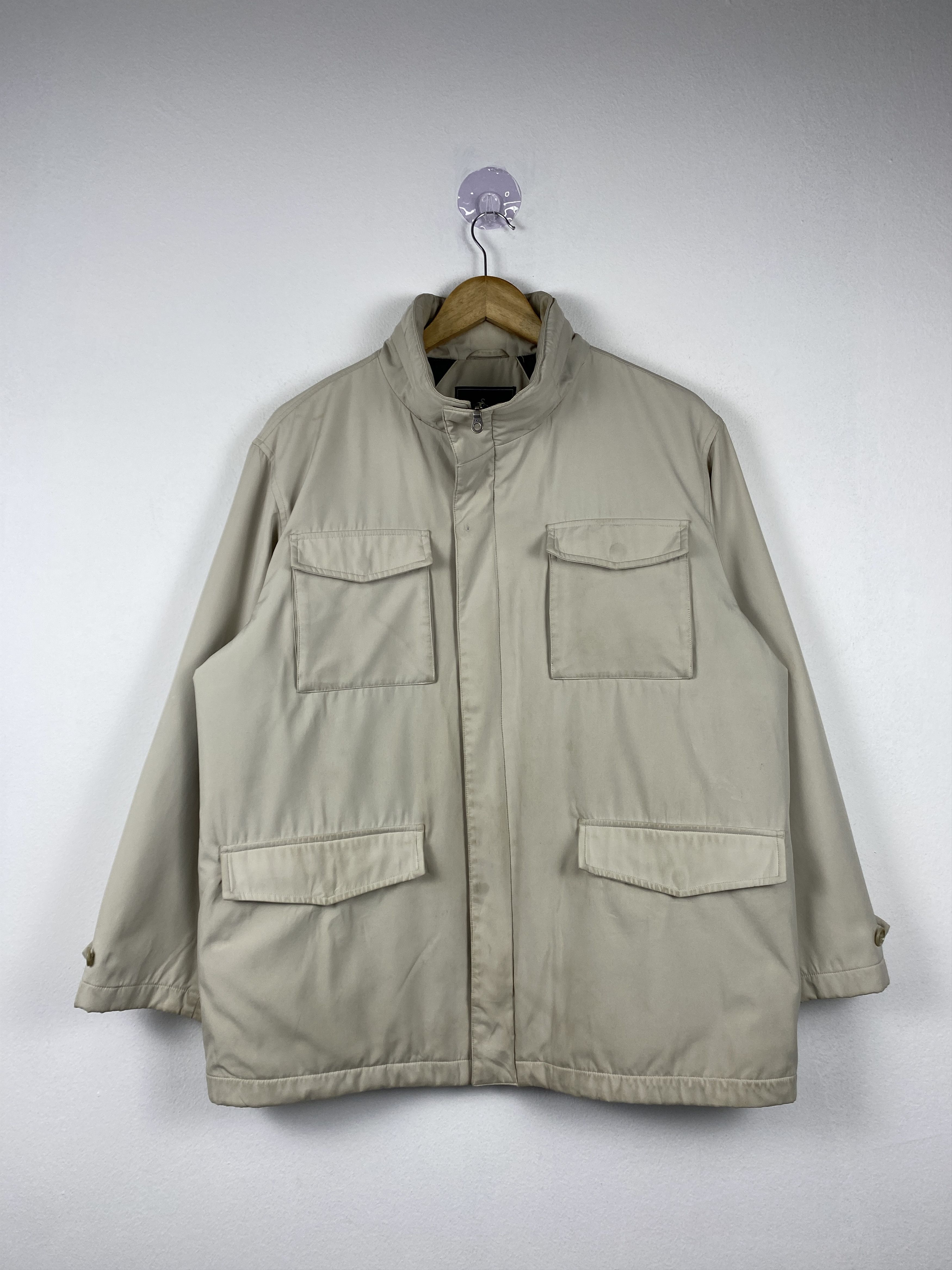 image of Vintage Scanabee Multipocket Button Up Jacket in White, Men's (Size Medium)