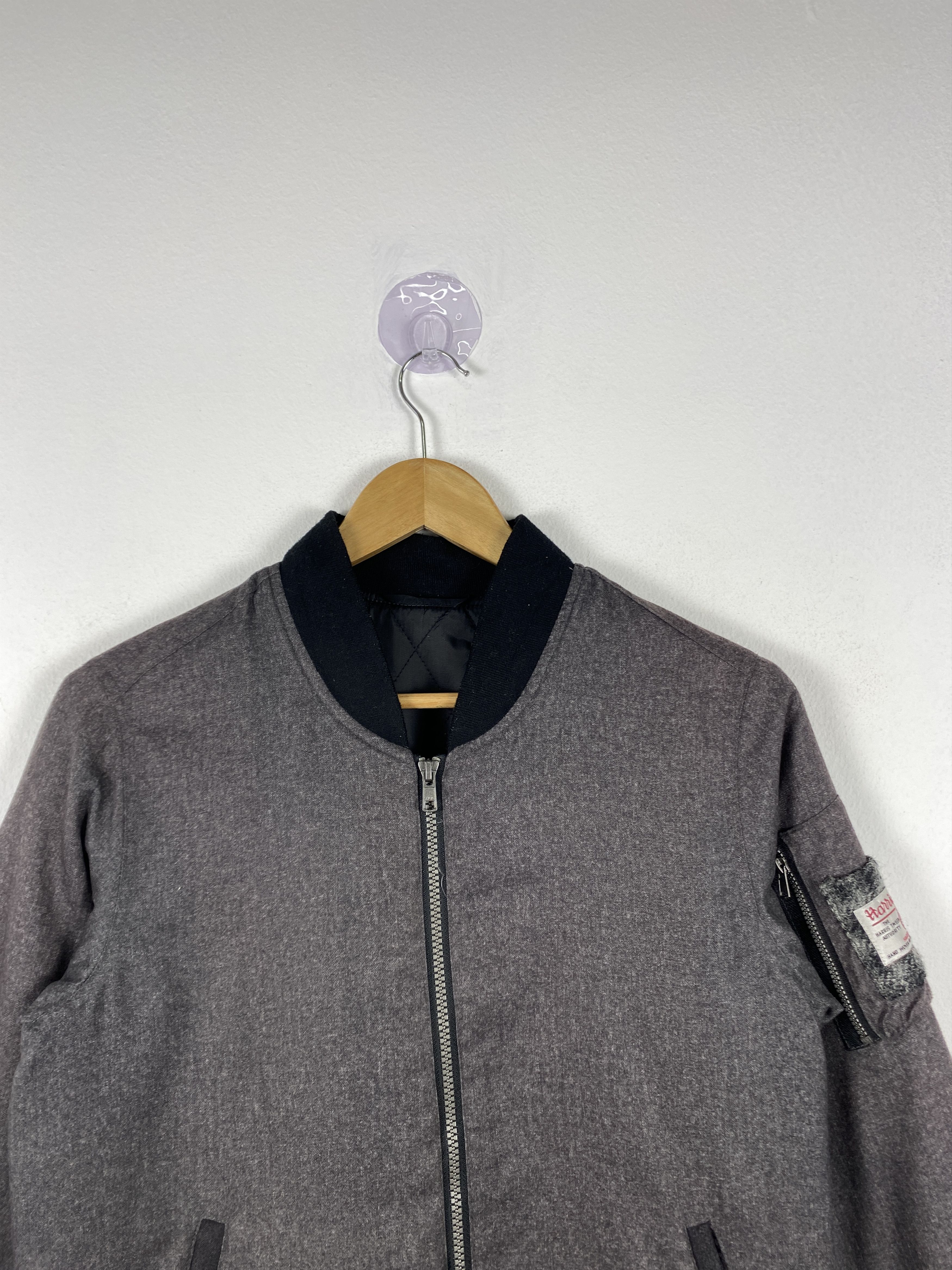 Harris Tweed Vintage Harriss Tweed Quilted Lining Bombers Jacket J1272 Size US S / EU 44-46 / 1 - 2 Thumbnail