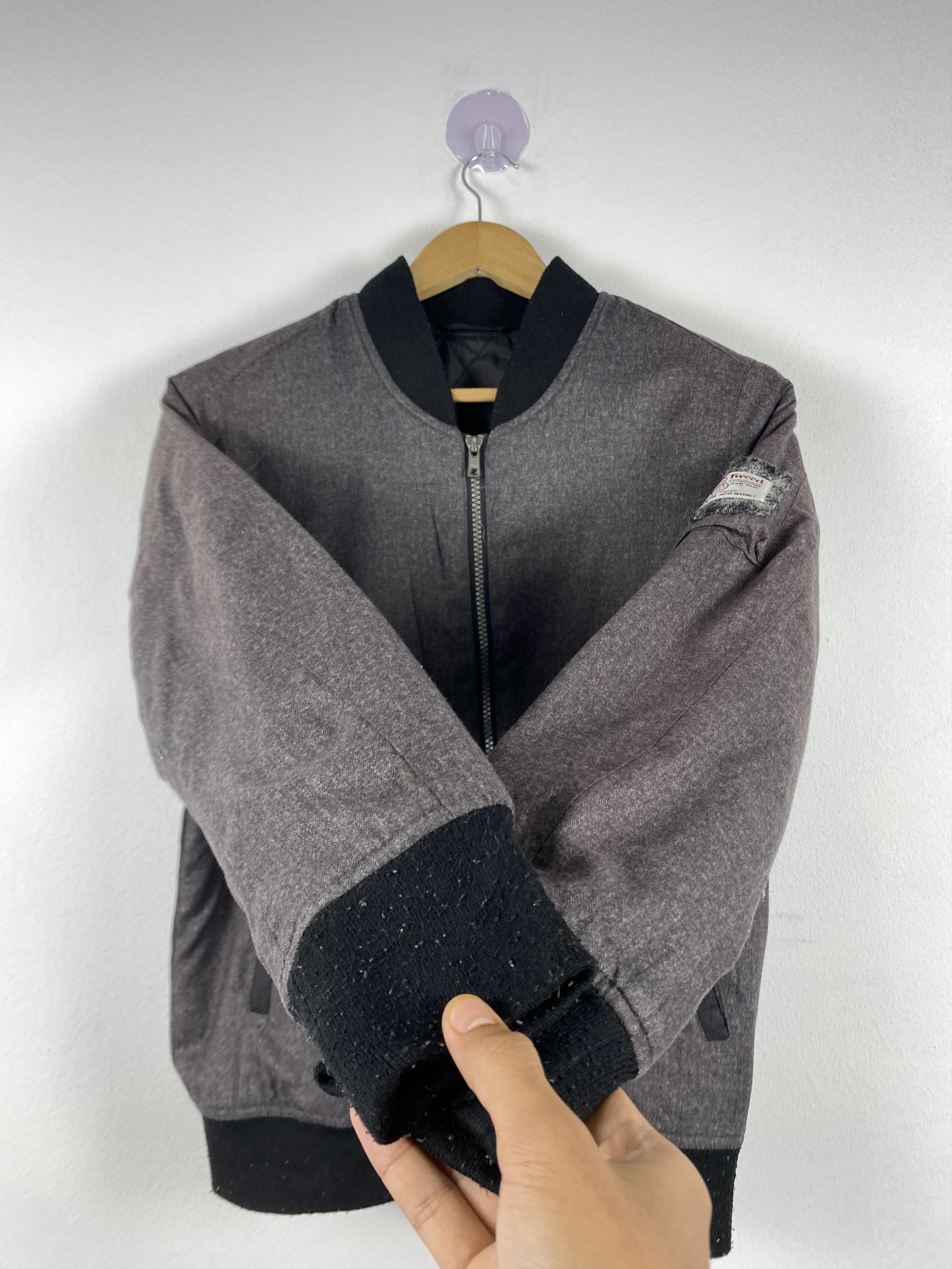 Harris Tweed Vintage Harriss Tweed Quilted Lining Bombers Jacket J1272 Size US S / EU 44-46 / 1 - 9 Thumbnail