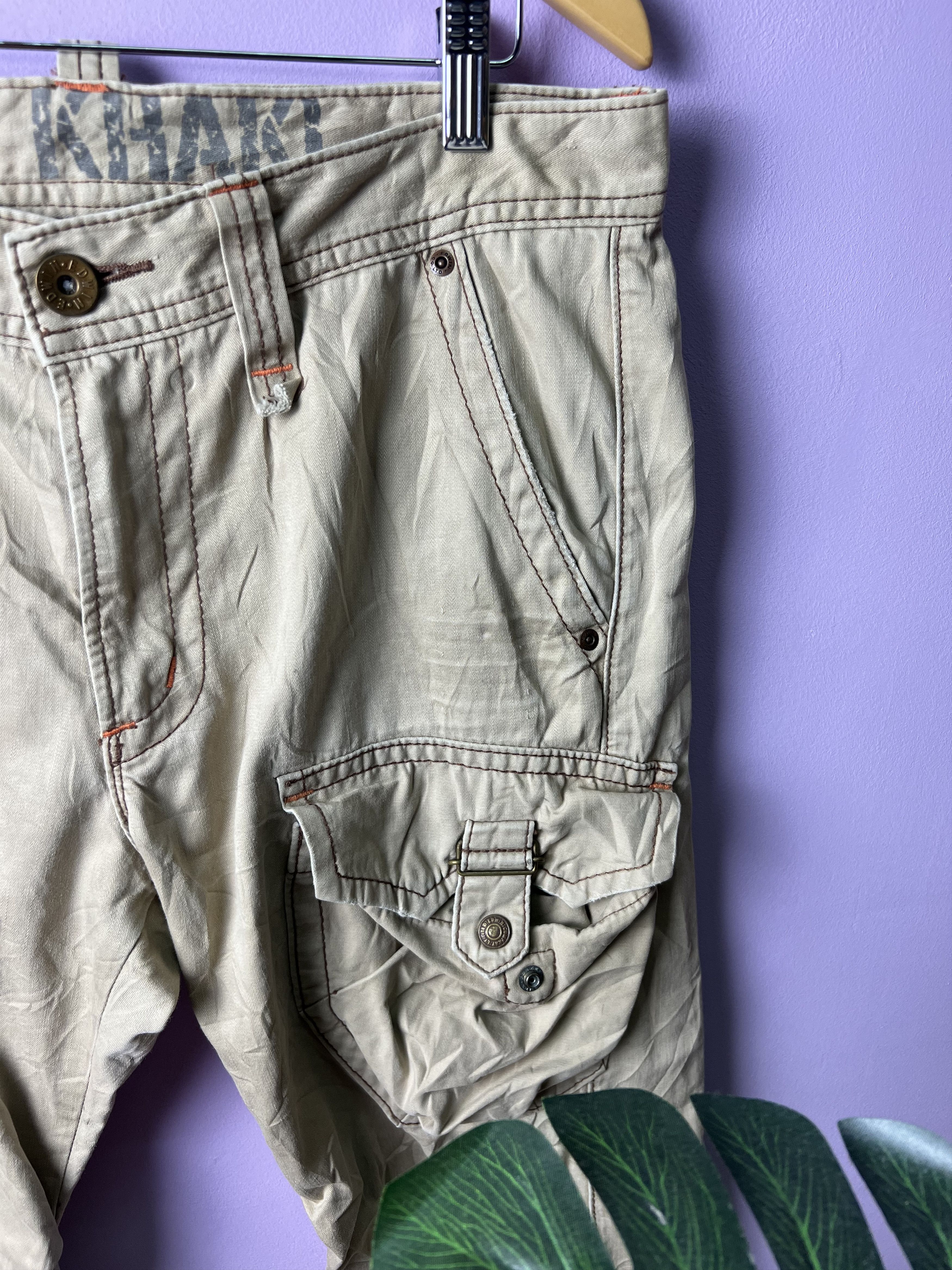 Edwin 🔥Vintage Rare Edwin 505 Khaki Cargo Pants Size US 35 - 7 Thumbnail