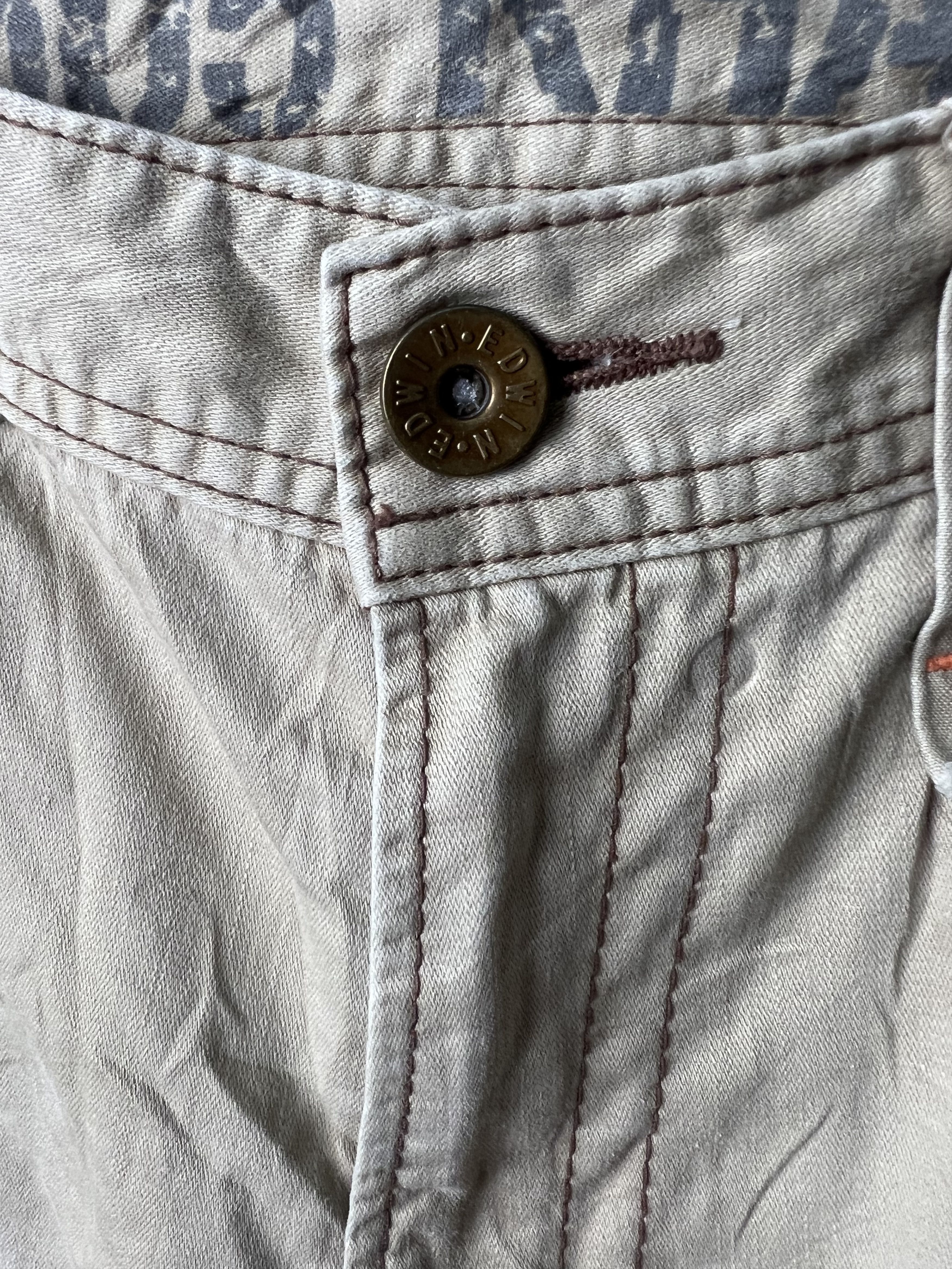 Edwin 🔥Vintage Rare Edwin 505 Khaki Cargo Pants Size US 35 - 11 Thumbnail