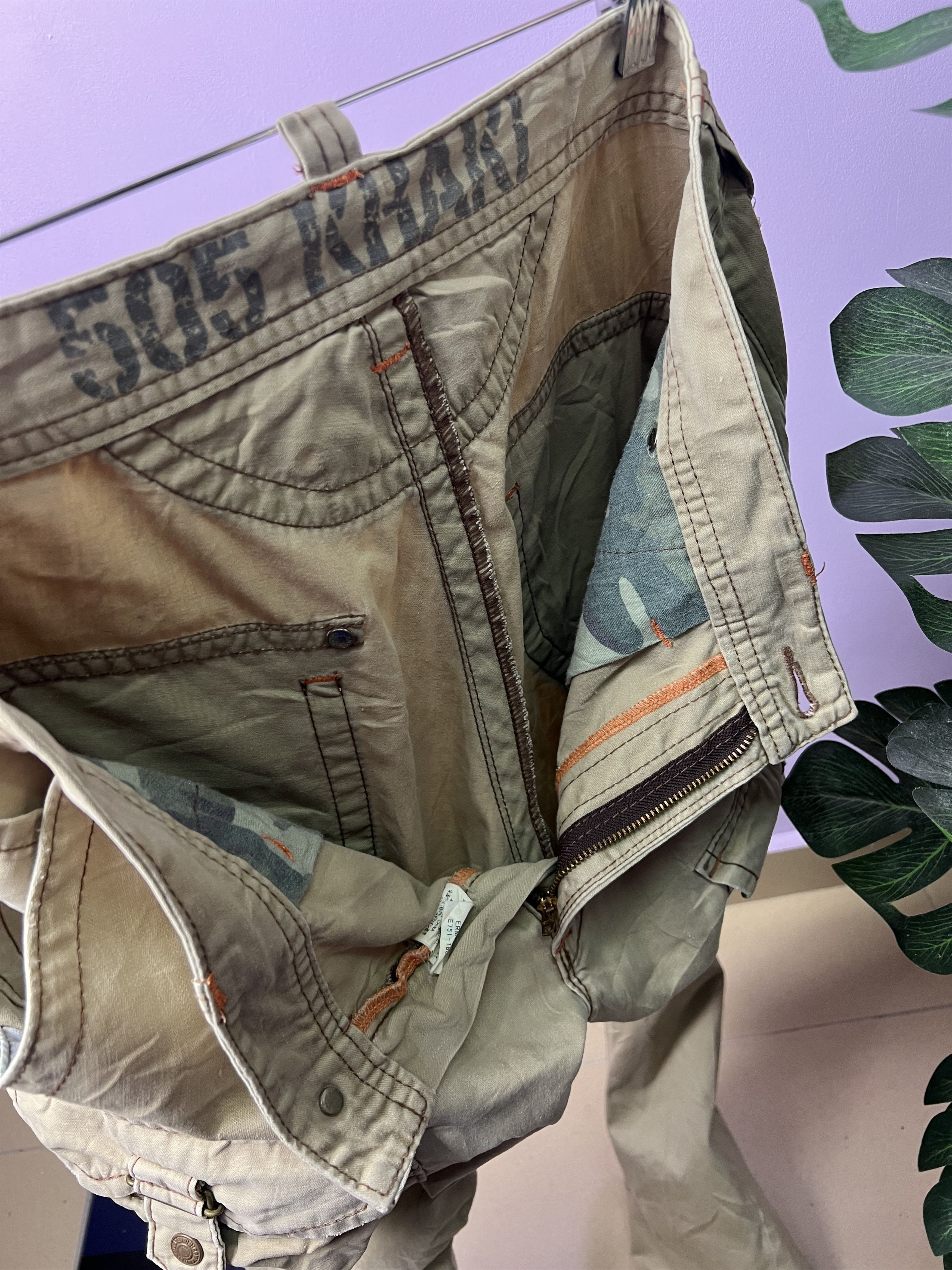 Edwin 🔥Vintage Rare Edwin 505 Khaki Cargo Pants Size US 35 - 15 Thumbnail
