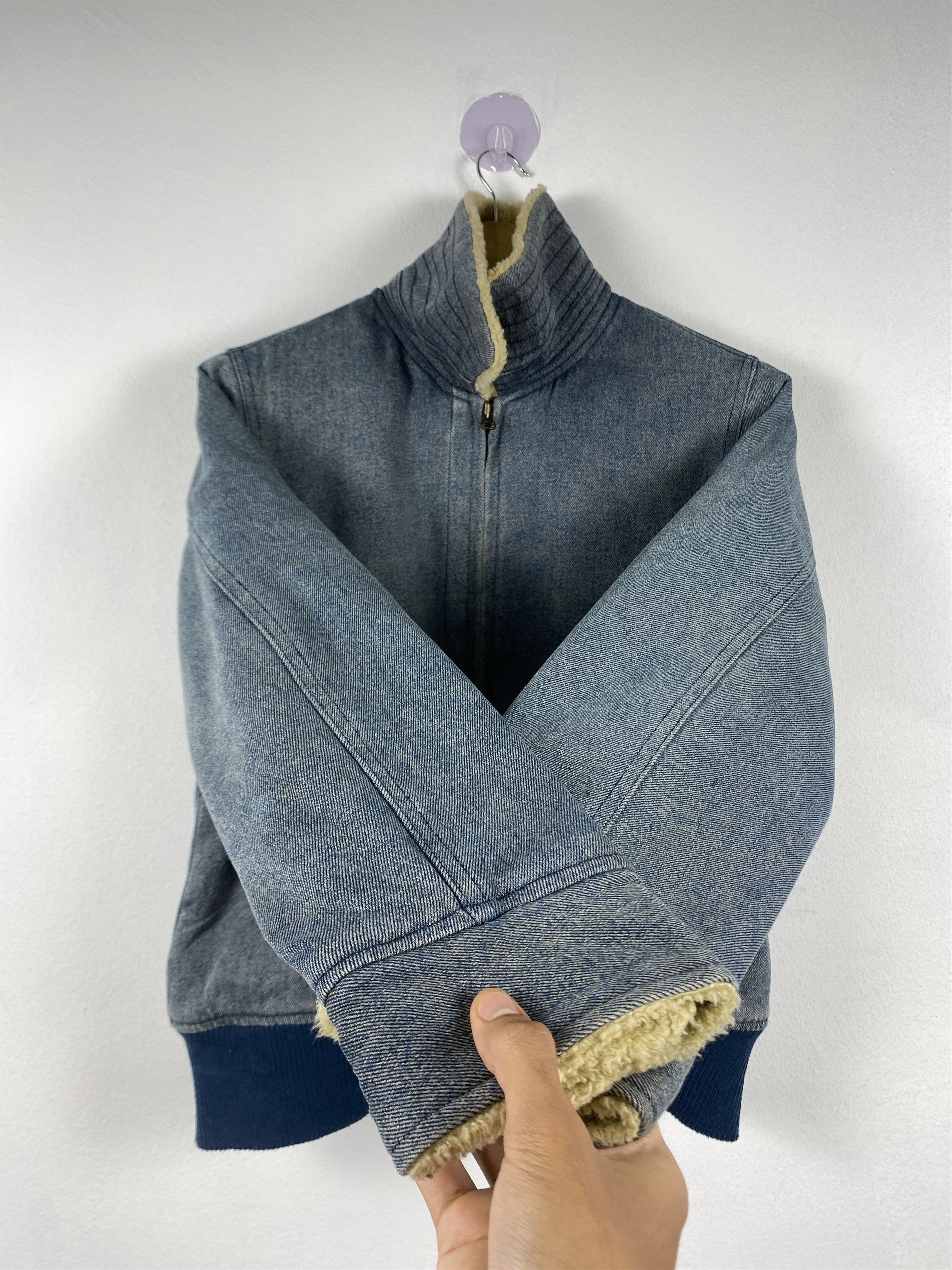 Japanese Brand Vintage Nephtys Sunfaded Sherpa Lining Denim Jacket J1282 Size US S / EU 44-46 / 1 - 7 Thumbnail