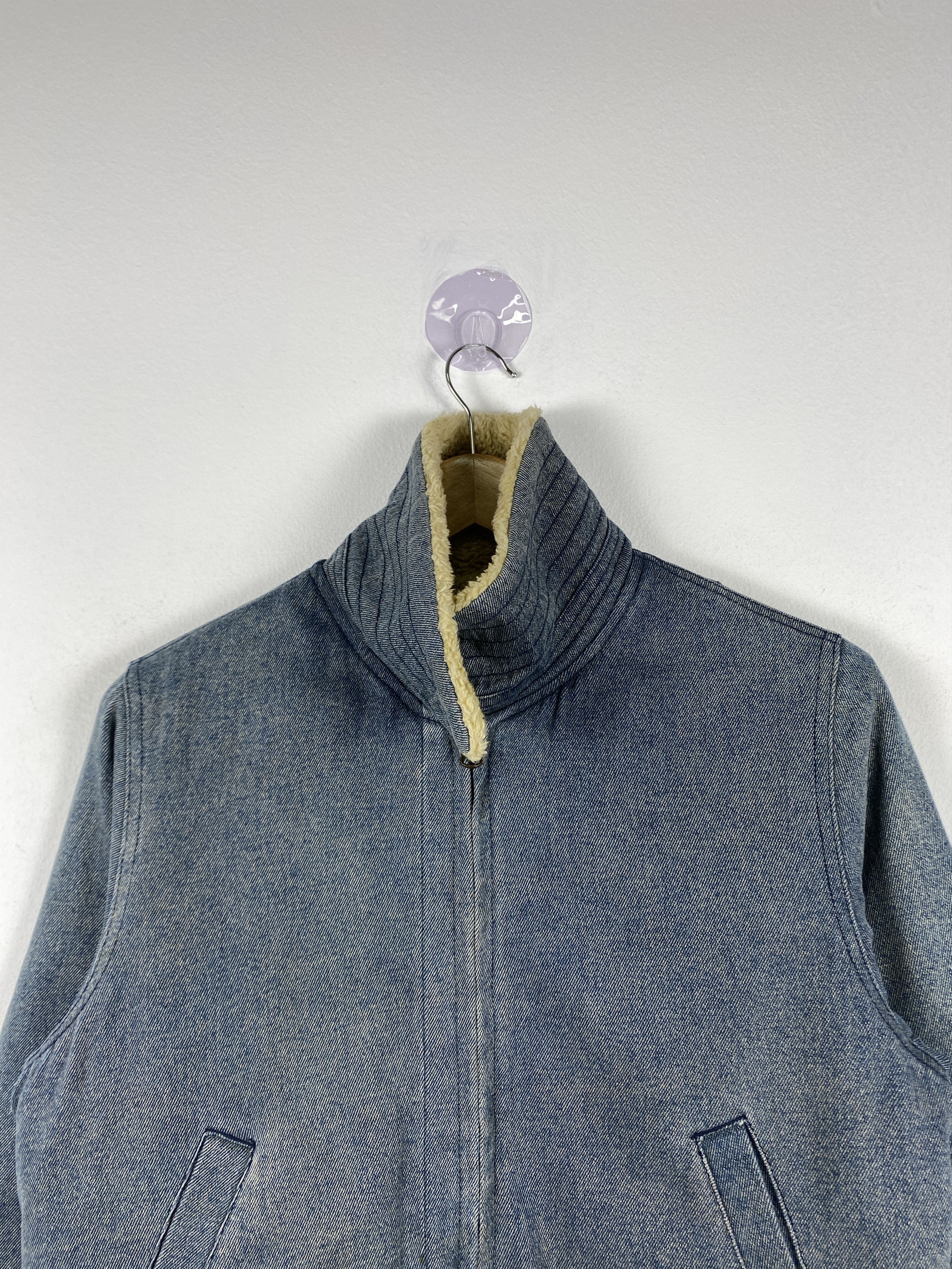 Japanese Brand Vintage Nephtys Sunfaded Sherpa Lining Denim Jacket J1282 Size US S / EU 44-46 / 1 - 2 Thumbnail