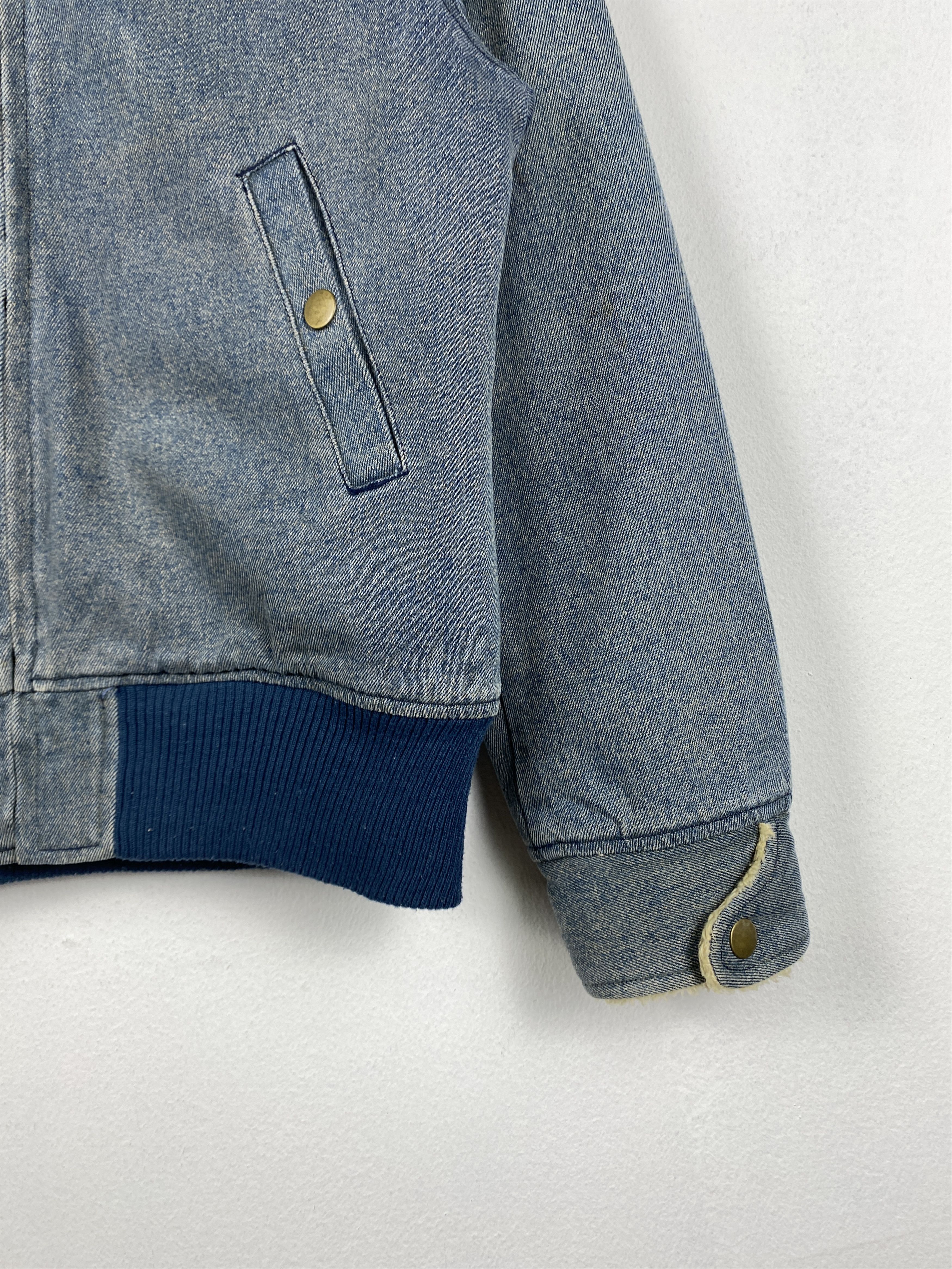 Japanese Brand Vintage Nephtys Sunfaded Sherpa Lining Denim Jacket J1282 Size US S / EU 44-46 / 1 - 4 Thumbnail