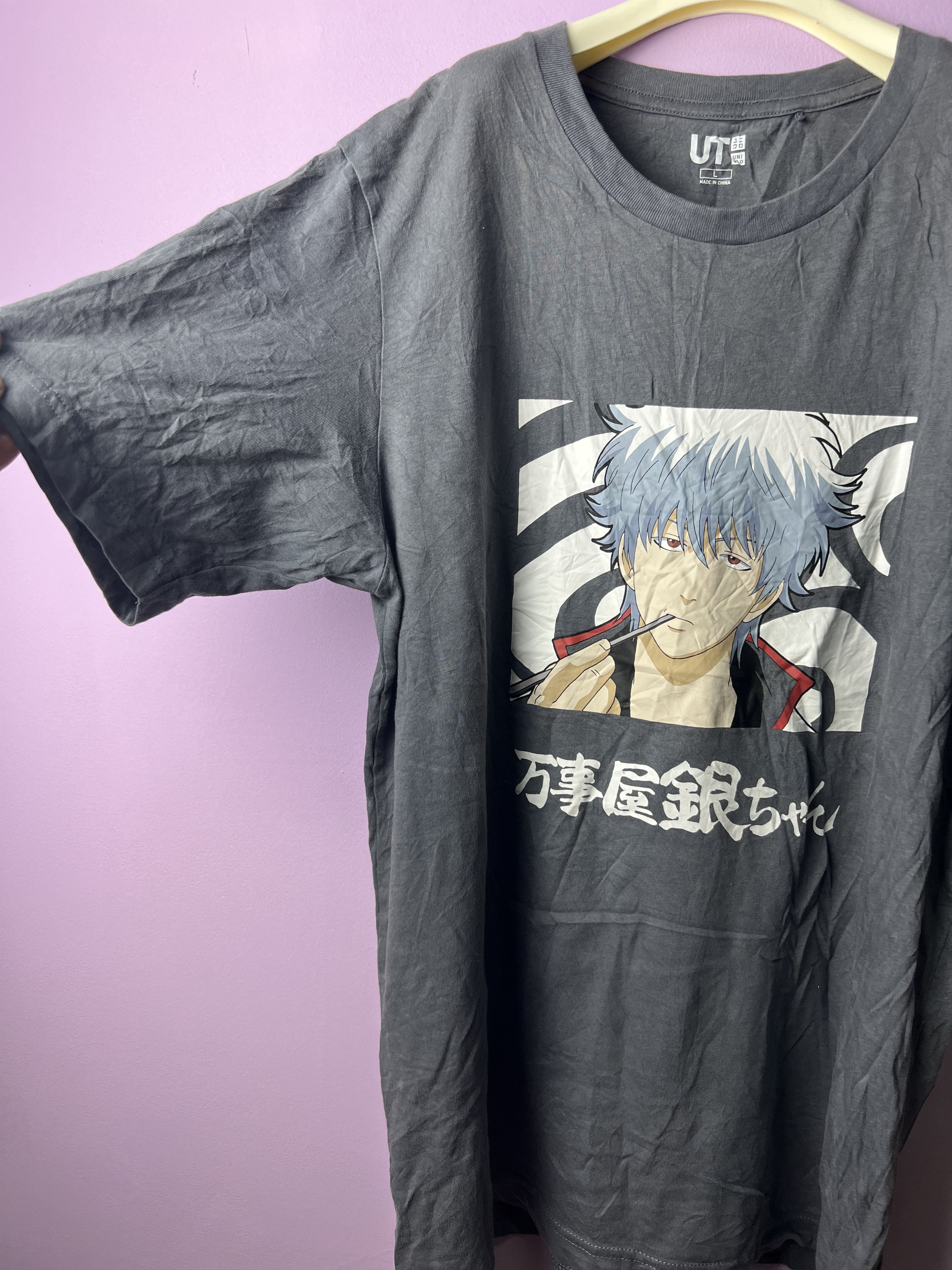 Anime 🔥Uniqlo Gintoki Sakata Anime Tees Size US M / EU 48-50 / 2 - 6 Thumbnail