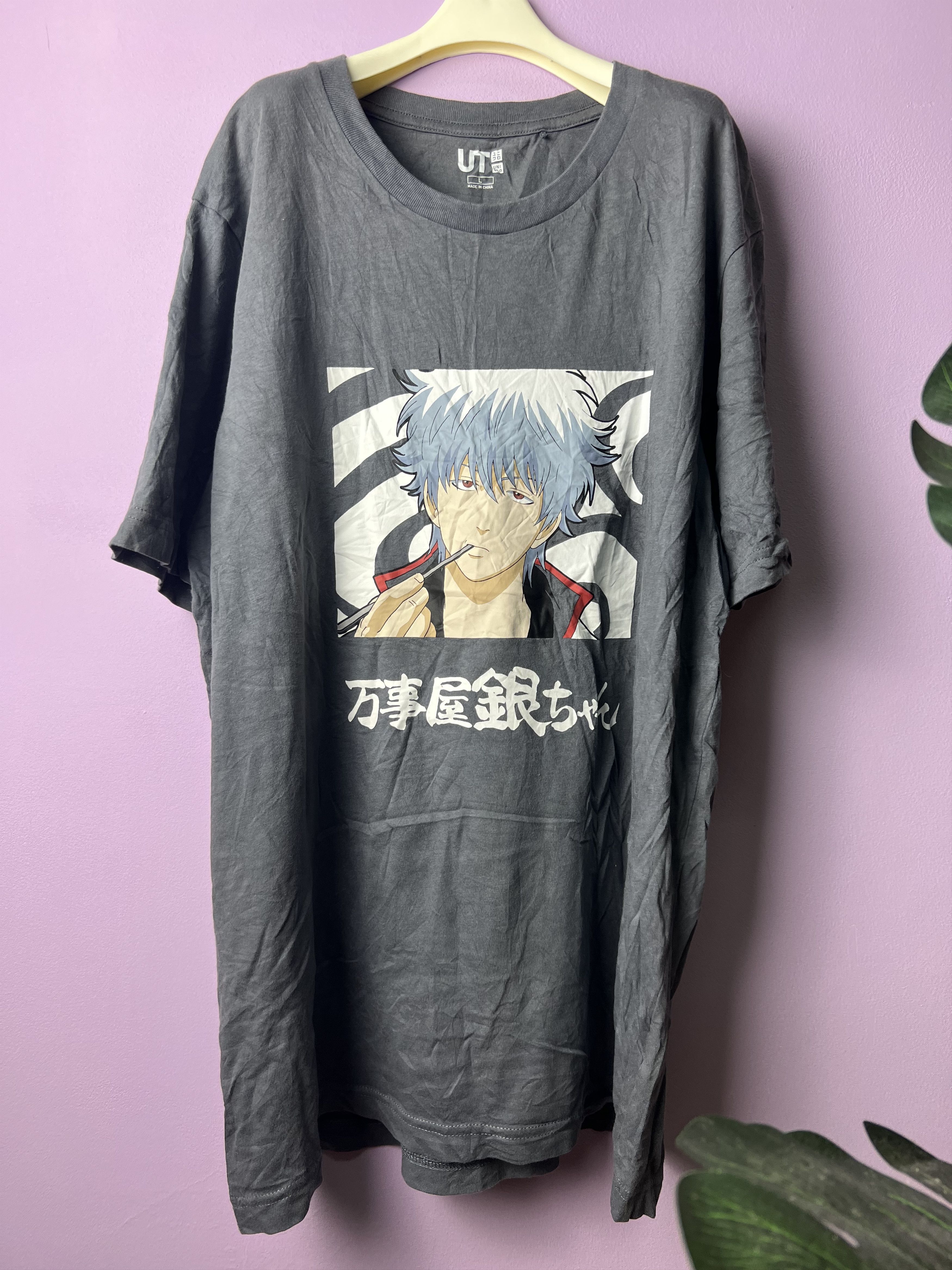 Anime 🔥Uniqlo Gintoki Sakata Anime Tees Size US M / EU 48-50 / 2 - 2 Thumbnail