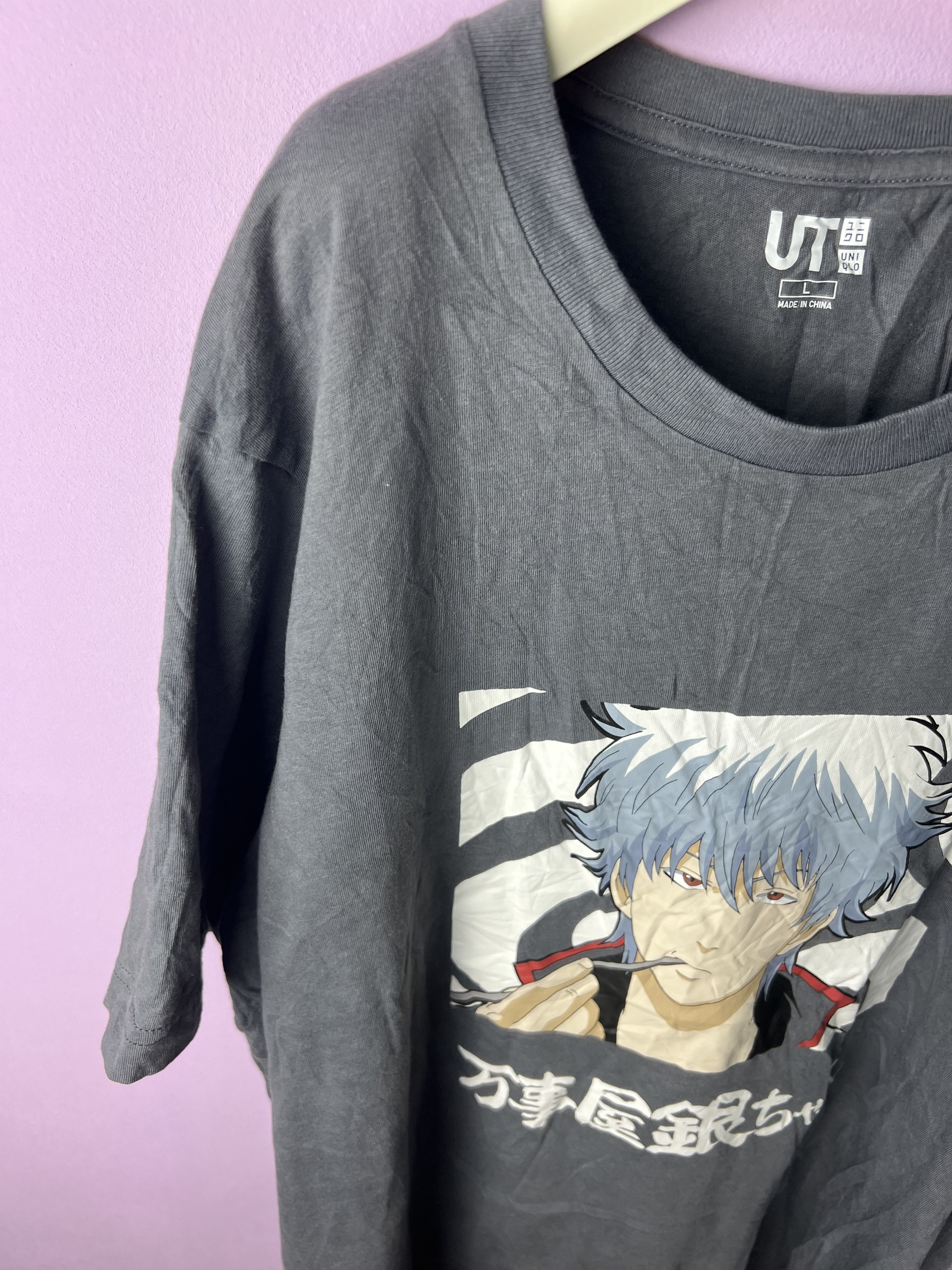 Anime 🔥Uniqlo Gintoki Sakata Anime Tees Size US M / EU 48-50 / 2 - 5 Thumbnail