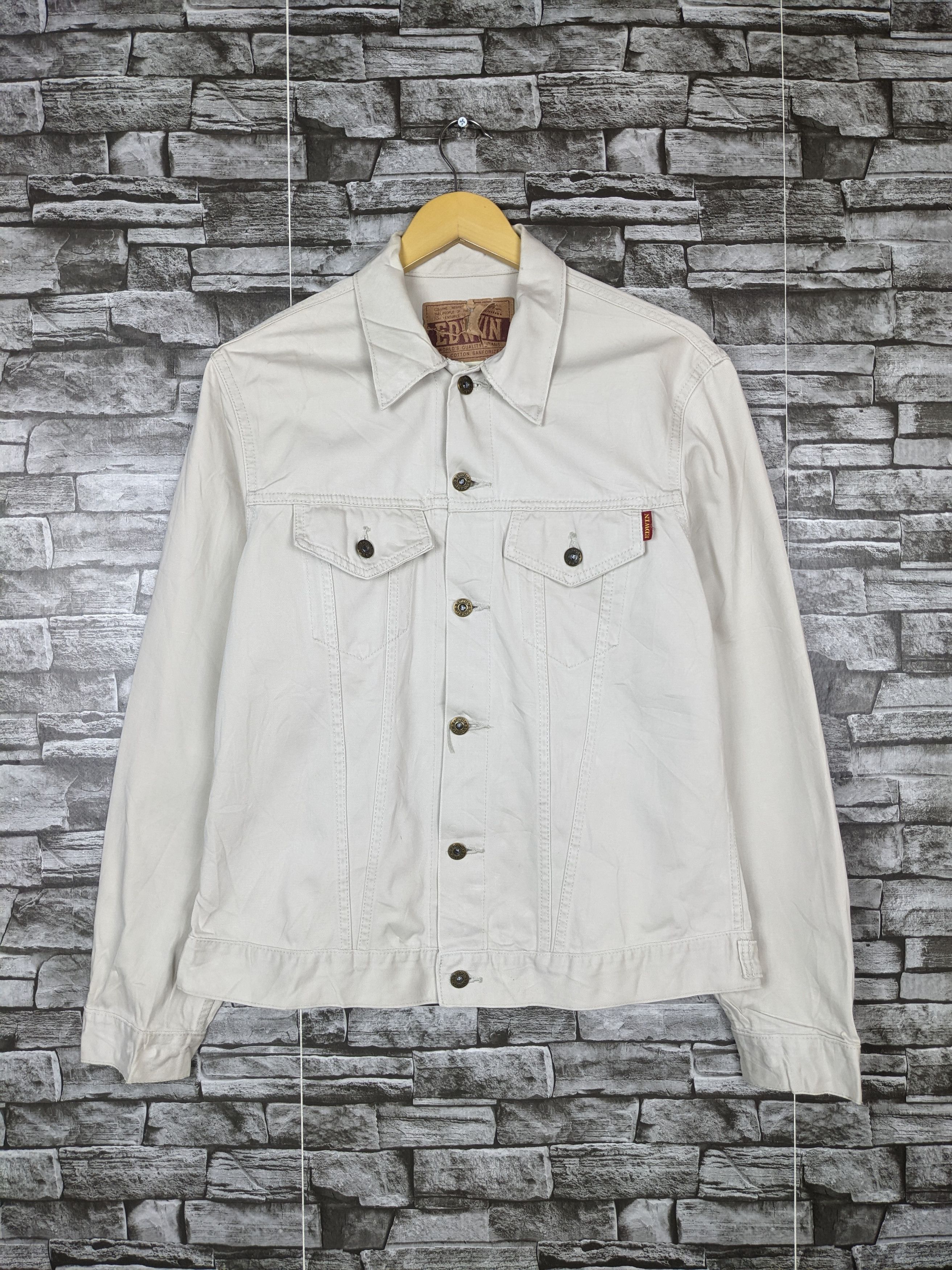 Edwin Vintage Edwin Plain Truckers Denim Jacket Outerwear Size US L / EU 52-54 / 3 - 2 Thumbnail