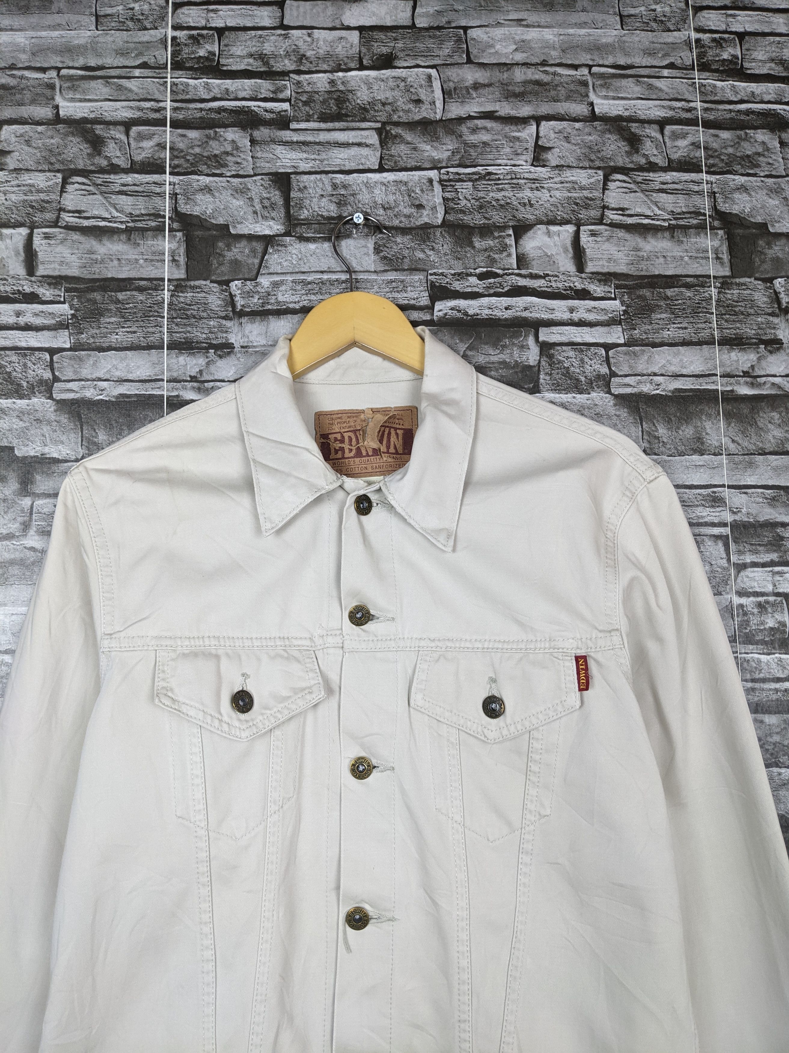 Edwin Vintage Edwin Plain Truckers Denim Jacket Outerwear Size US L / EU 52-54 / 3 - 3 Thumbnail