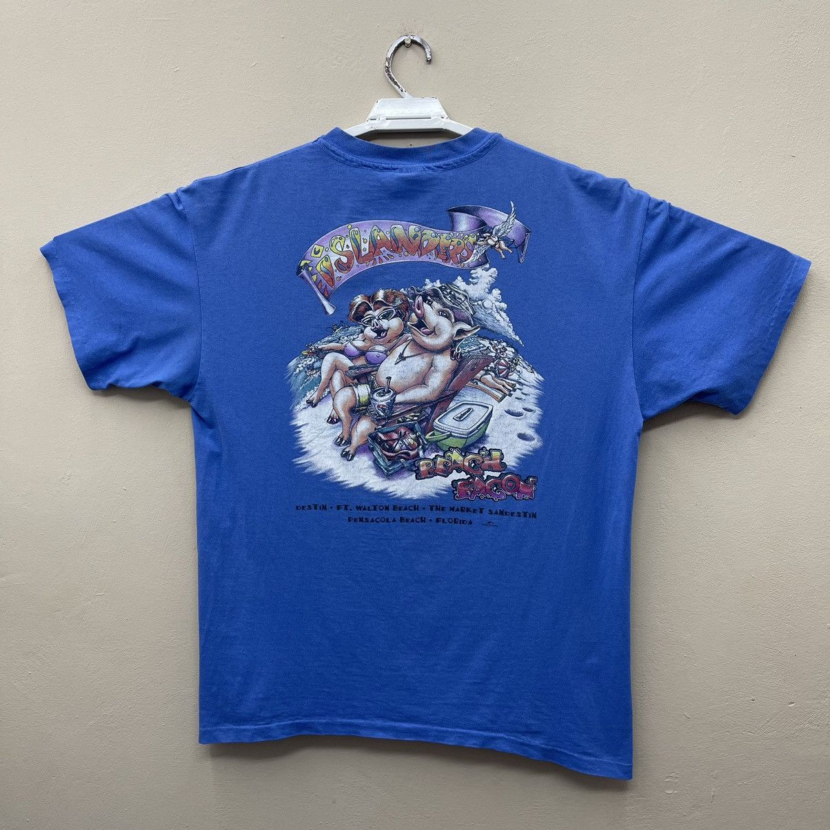 Beauty Beast × Vintage Vintage 90s Islanders Beach Bagon Xlarge Shirt Single Stitch Size US XL / EU 56 / 4 - 1 Thumbnail