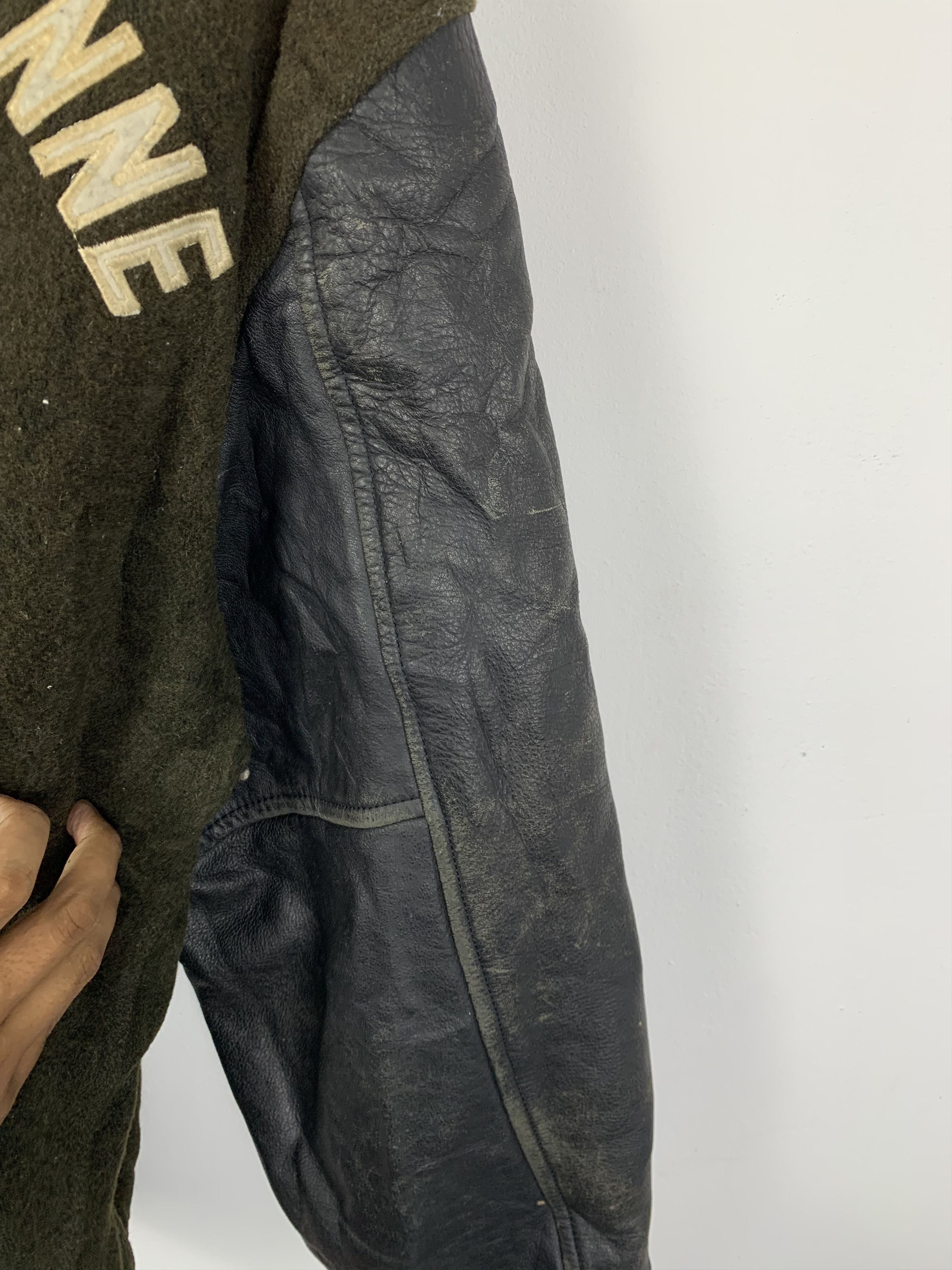 Vintage Vintage ANECDOTE Leather Sleeve Varsity Jacket J0462 Size US L / EU 52-54 / 3 - 13 Thumbnail