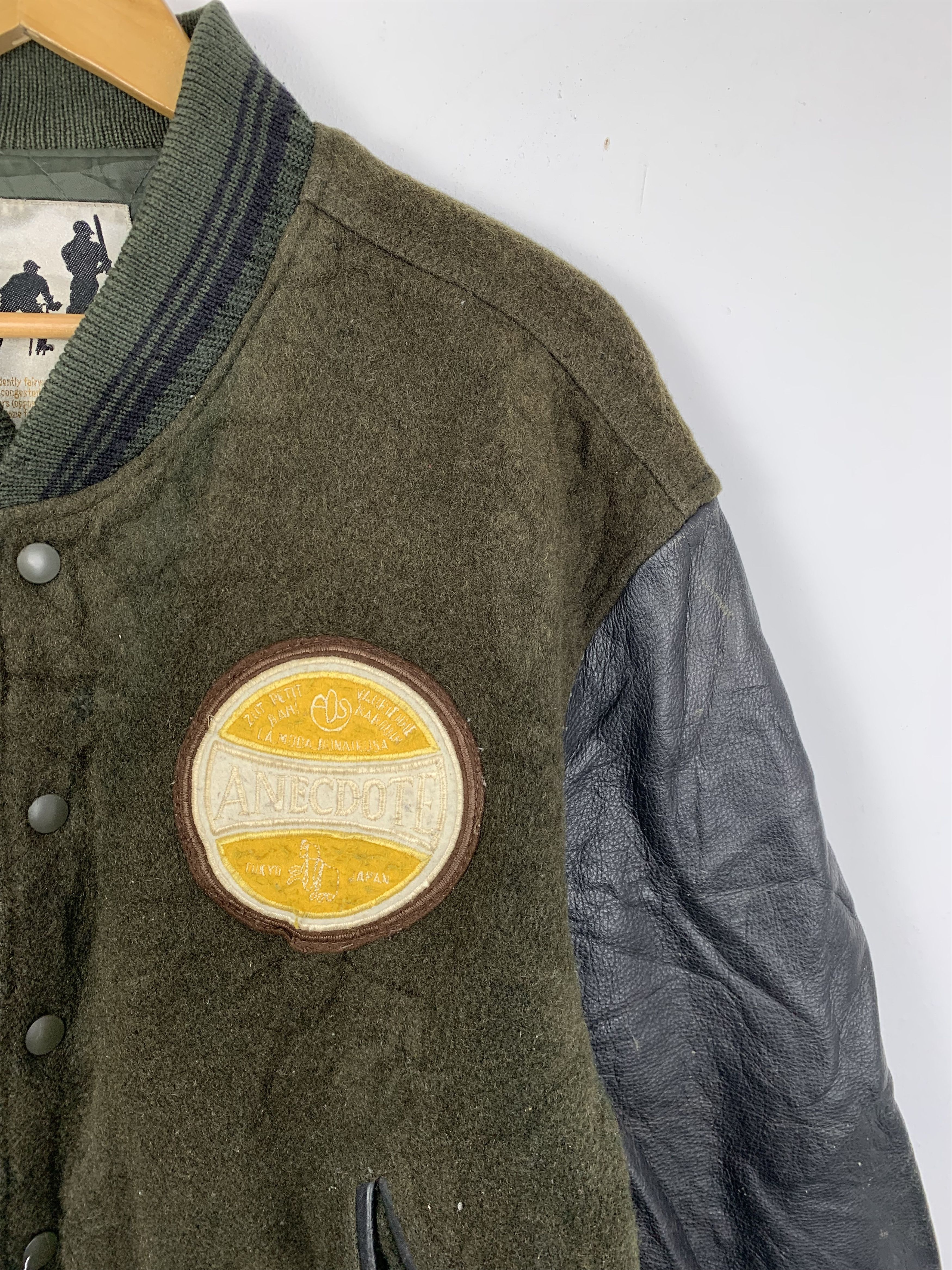 Vintage Vintage ANECDOTE Leather Sleeve Varsity Jacket J0462 Size US L / EU 52-54 / 3 - 5 Thumbnail