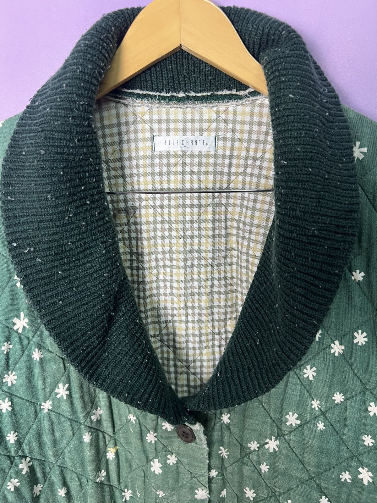 Japanese Brand 🔥Distressed Vintage Elle Chante Bear Quilted Jacket Size US M / EU 48-50 / 2 - 7 Thumbnail
