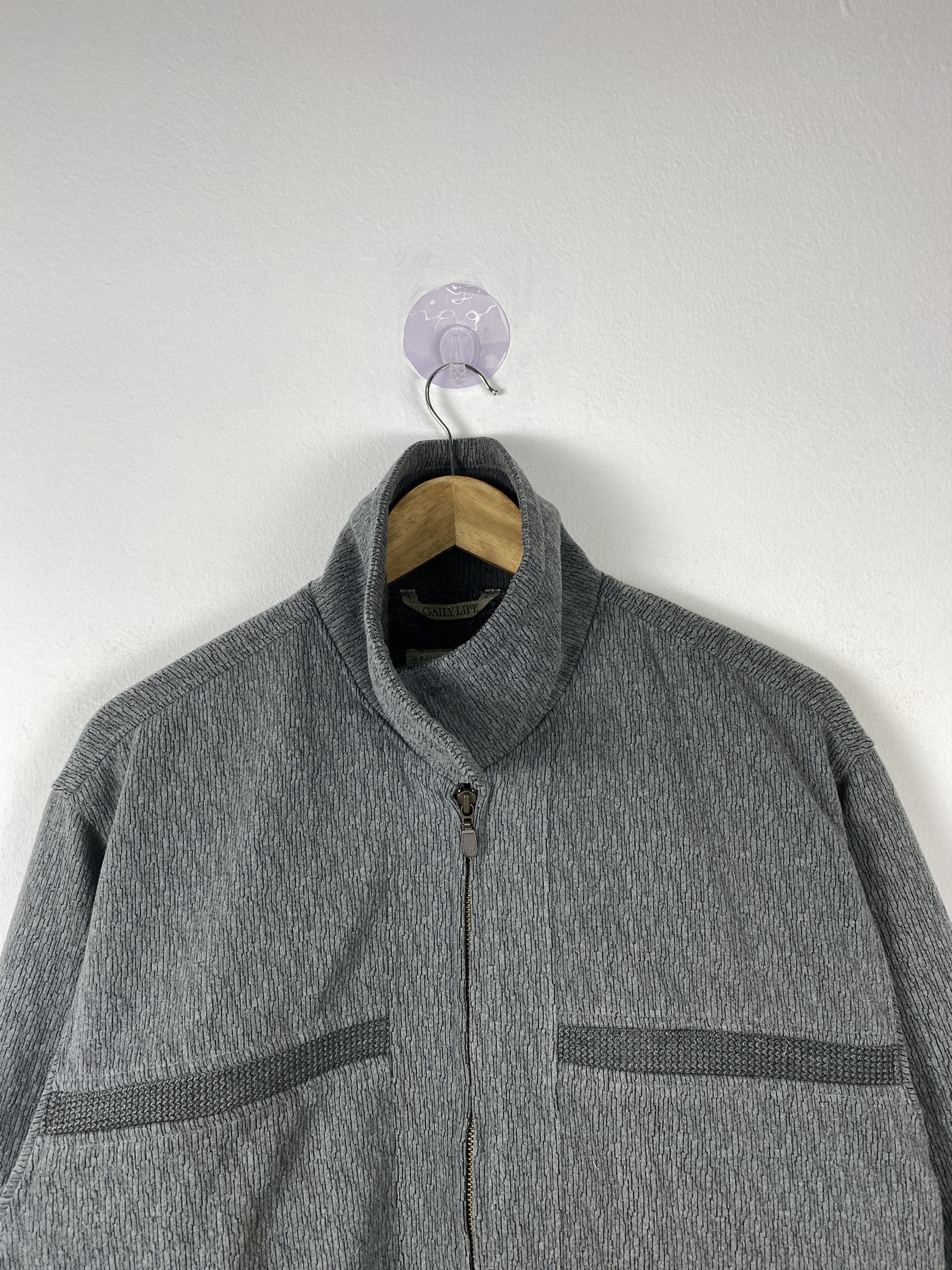Japanese Brand Vintage Gaily Life Zip Up Wool Sherpa Lining Jacket J1243 Size US M / EU 48-50 / 2 - 2 Thumbnail