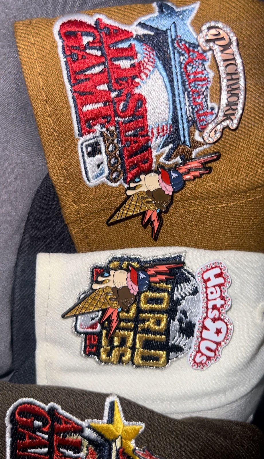 Hat Club × MyFitteds Cap-A-Holics FREE BIG SLIME 🍦⚡️ Atlanta Braves Fitted Hat Pin Size ONE SIZE - 8 Thumbnail