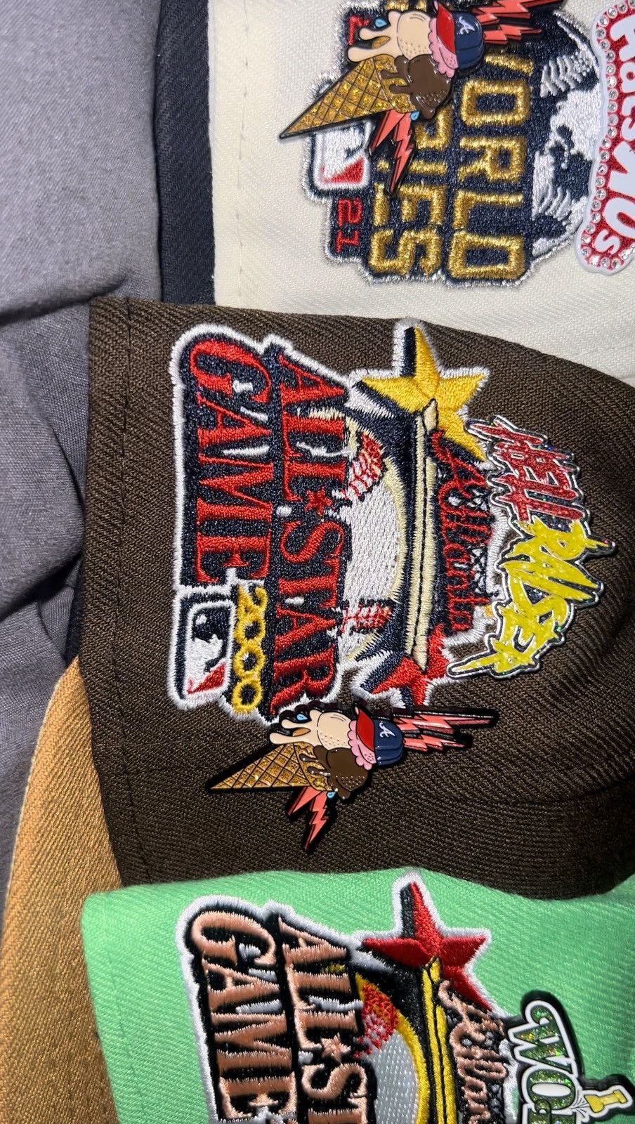 Hat Club × MyFitteds Cap-A-Holics FREE BIG SLIME 🍦⚡️ Atlanta Braves Fitted Hat Pin Size ONE SIZE - 9 Thumbnail