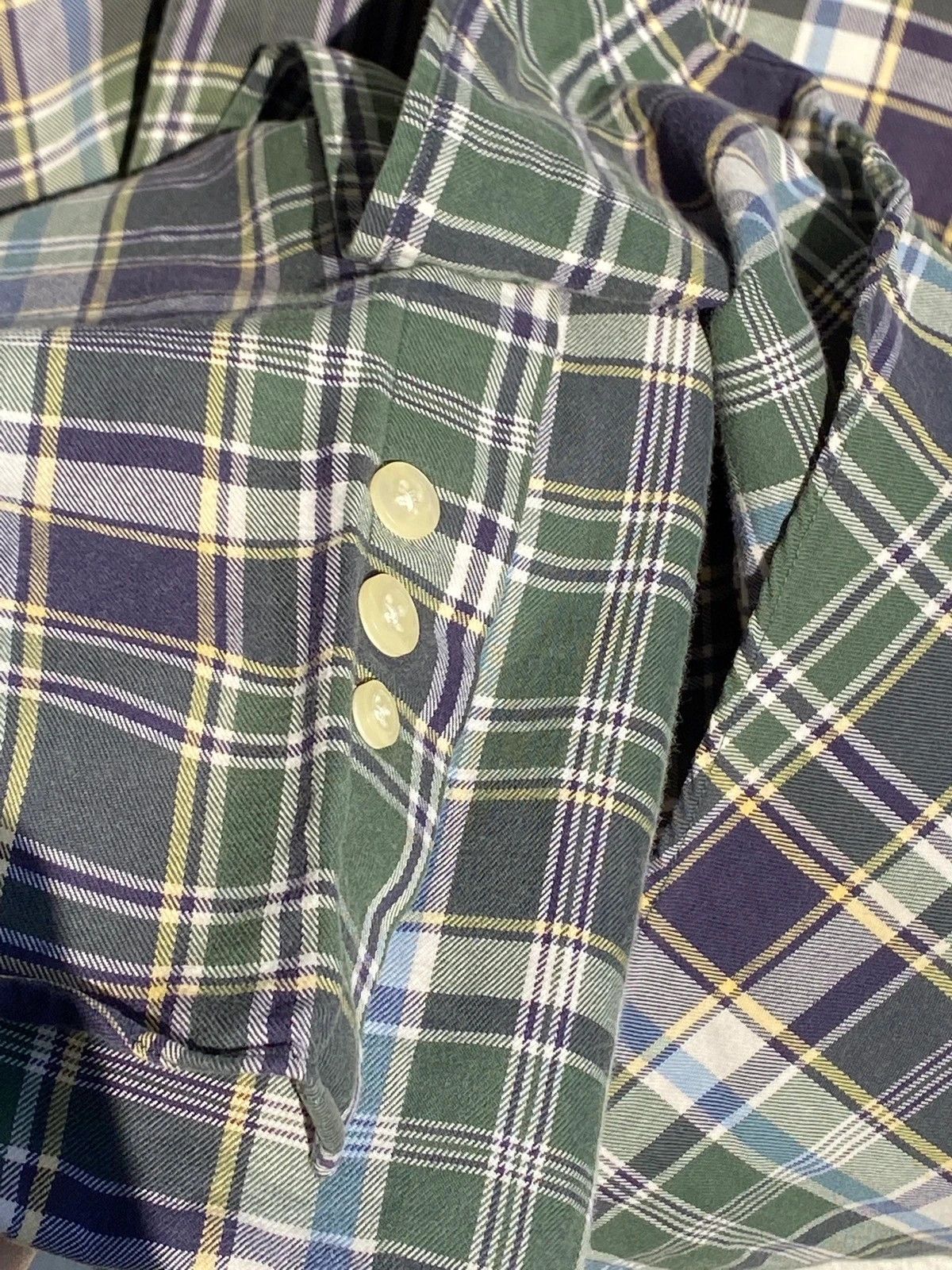 Yves Saint Laurent Summer YSL Shirt Cotton Green Check Yves Saint Laurent Shirt Size US S / EU 44-46 / 1 - 18 Thumbnail
