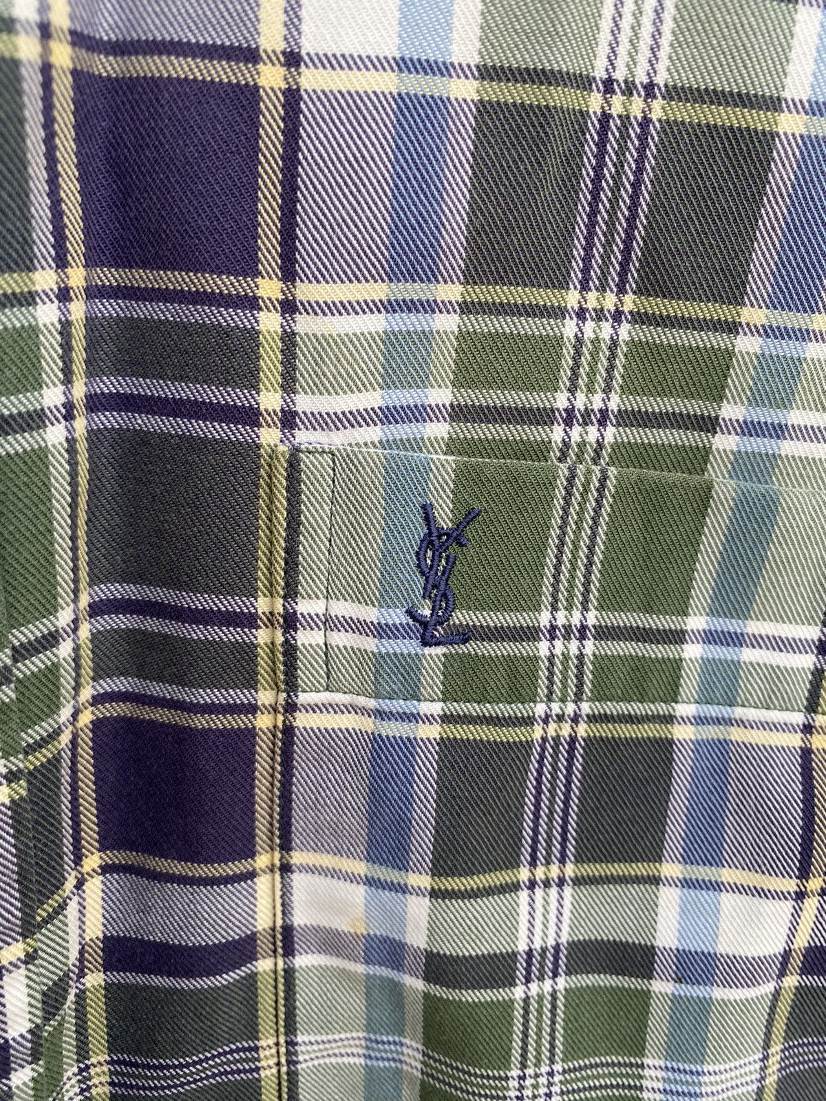 Yves Saint Laurent Summer YSL Shirt Cotton Green Check Yves Saint Laurent Shirt Size US S / EU 44-46 / 1 - 2 Thumbnail