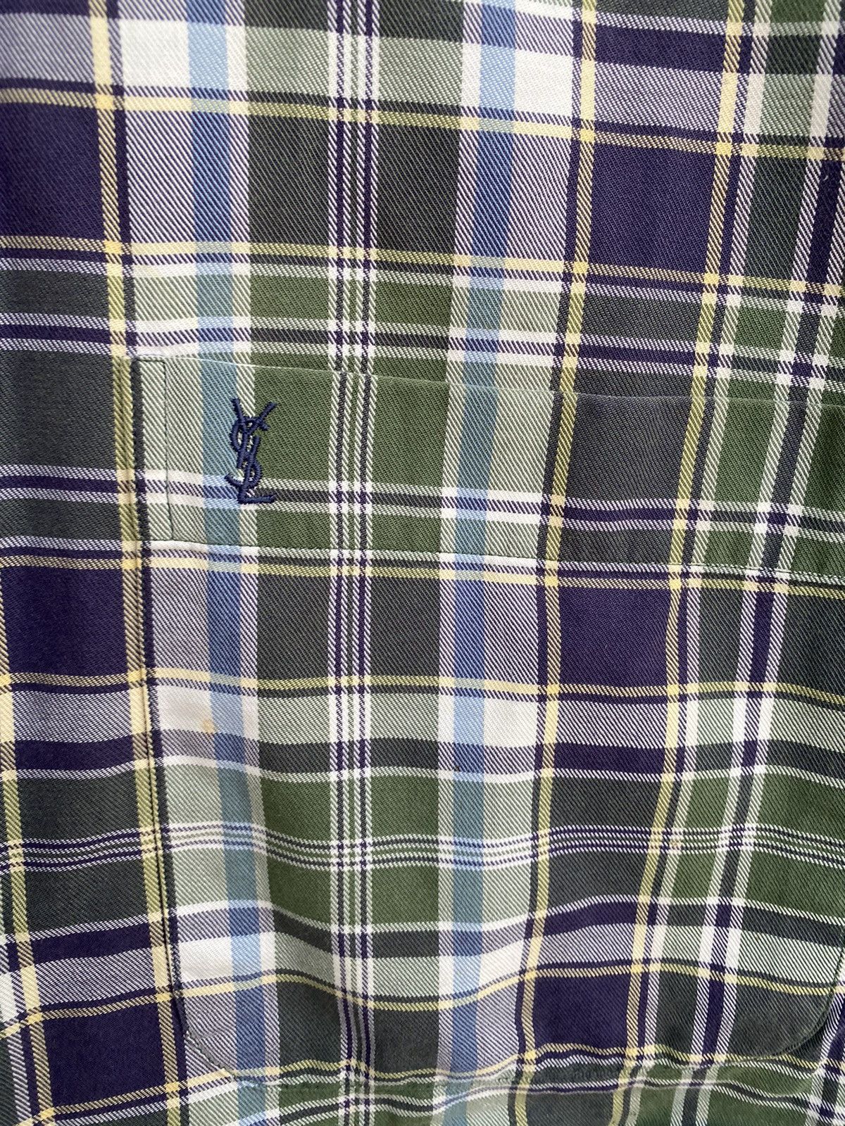 Yves Saint Laurent Summer YSL Shirt Cotton Green Check Yves Saint Laurent Shirt Size US S / EU 44-46 / 1 - 10 Thumbnail