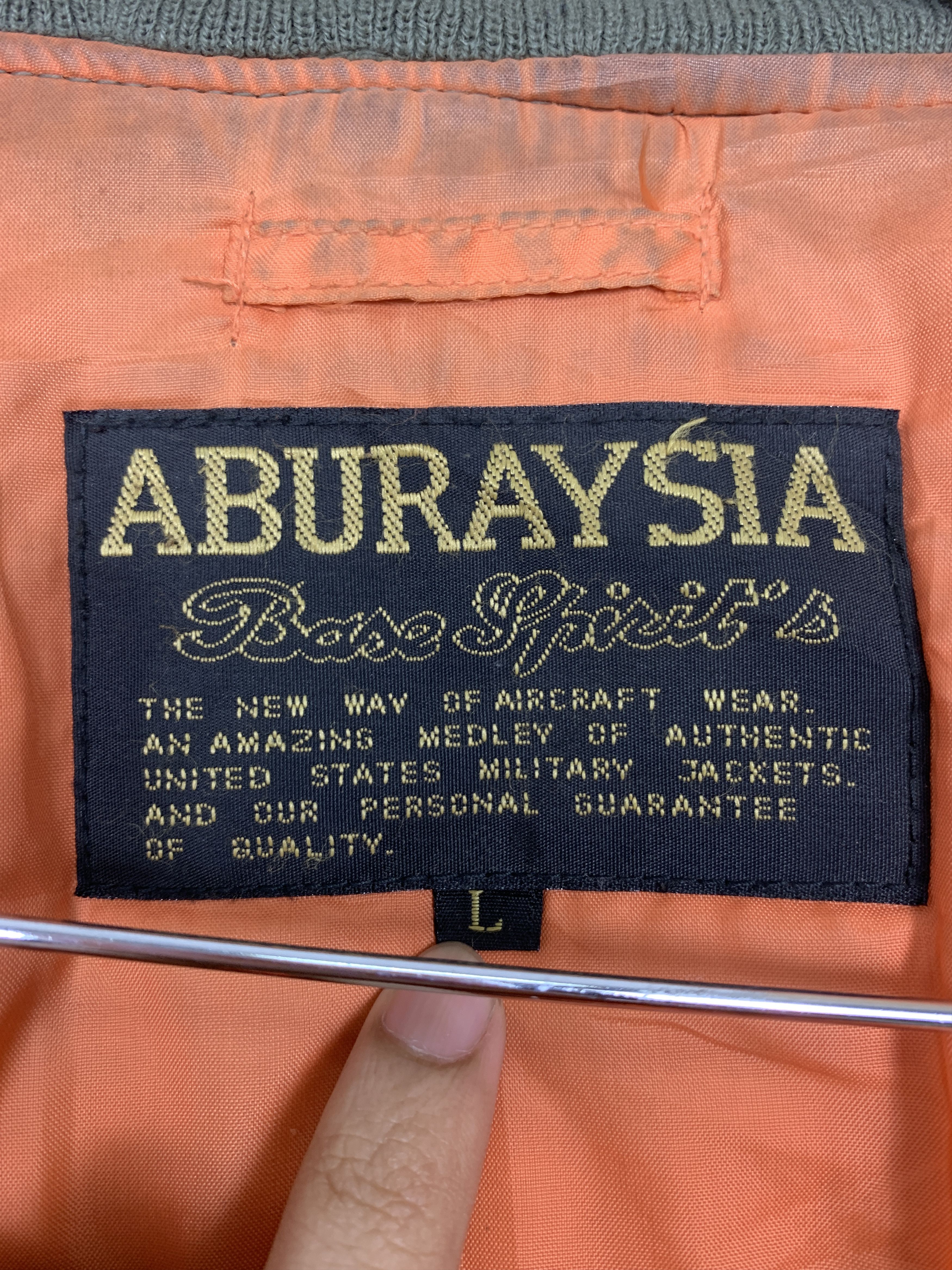 Japanese Brand Vintage ABURAYSIA Sunfaded Military Bomber Jacket J1434 Size US M / EU 48-50 / 2 - 10 Thumbnail
