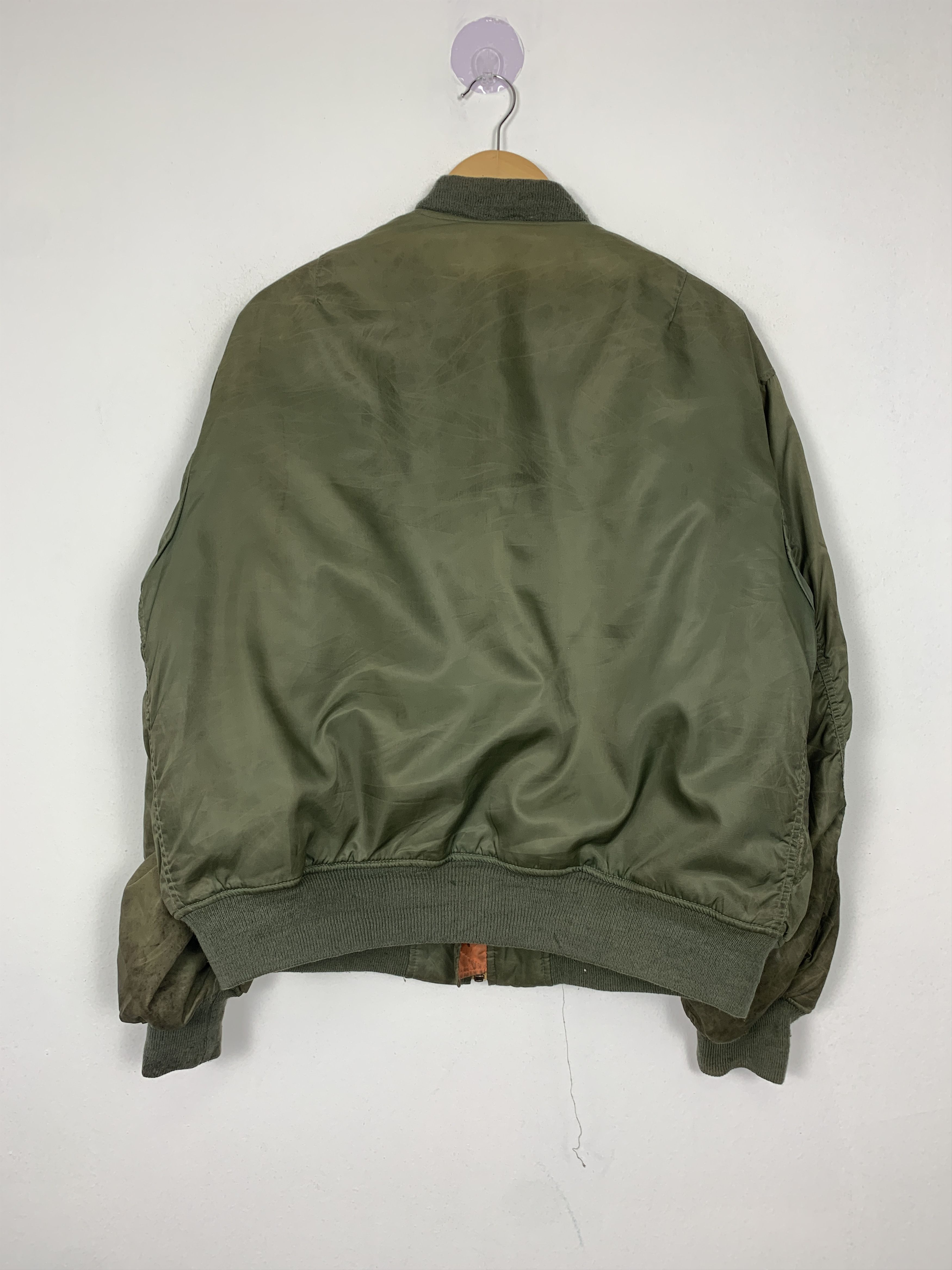 Japanese Brand Vintage ABURAYSIA Sunfaded Military Bomber Jacket J1434 Size US M / EU 48-50 / 2 - 7 Thumbnail