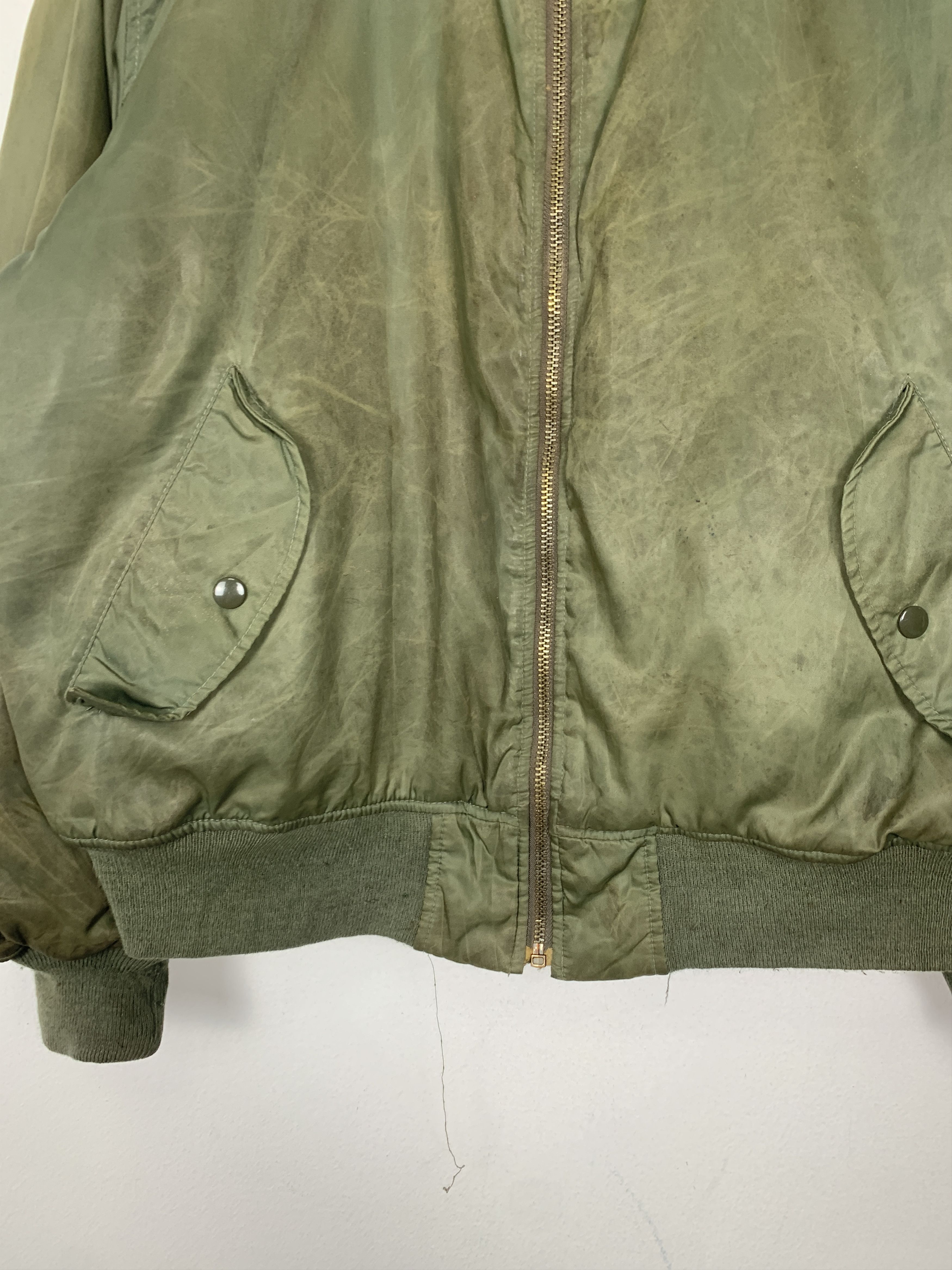 Japanese Brand Vintage ABURAYSIA Sunfaded Military Bomber Jacket J1434 Size US M / EU 48-50 / 2 - 5 Thumbnail