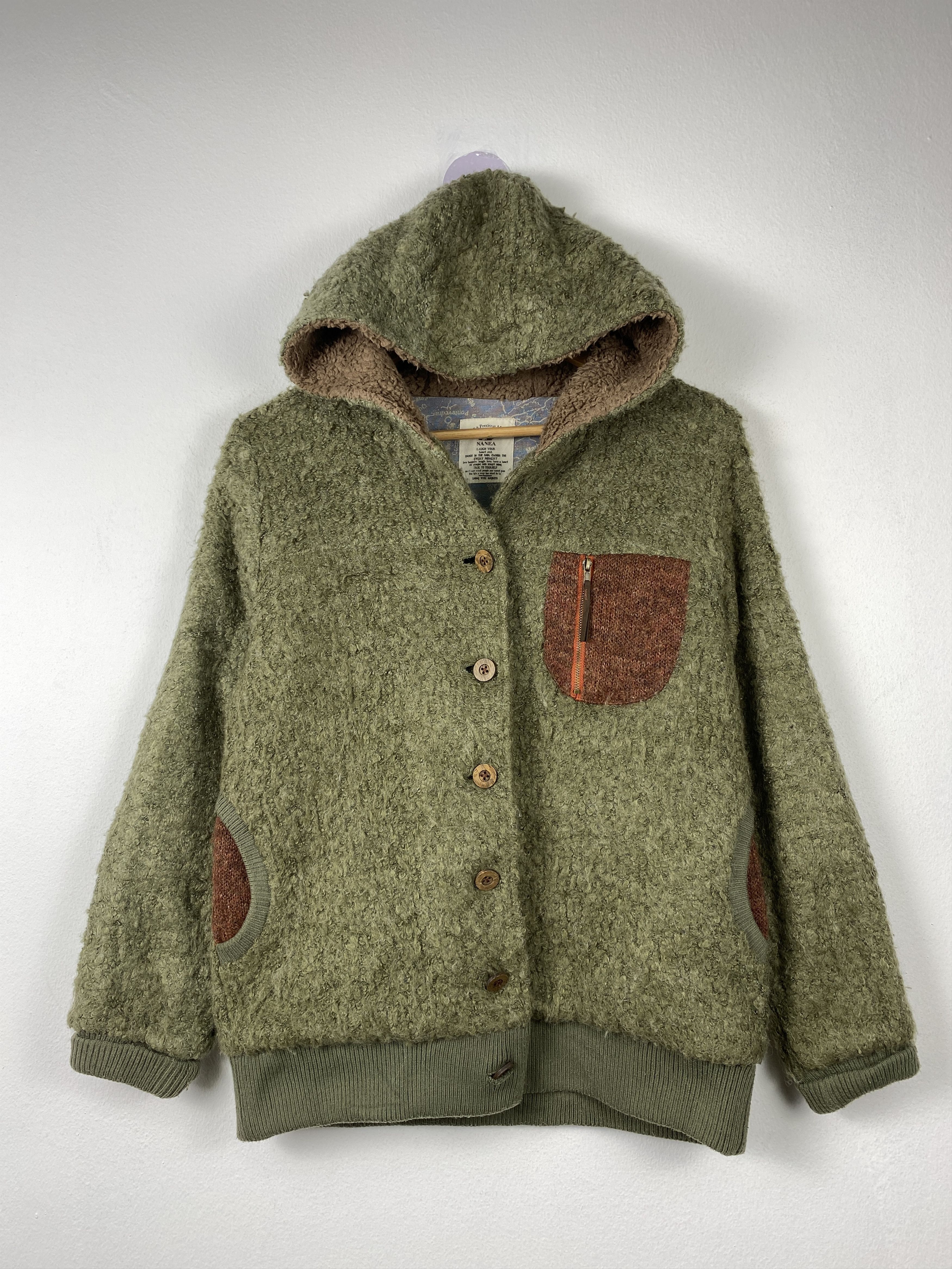 Japanese Brand Vintage NANEA Hoodie Sherpa Winter Jacket J1247 Size US S / EU 44-46 / 1 - 1 Thumbnail