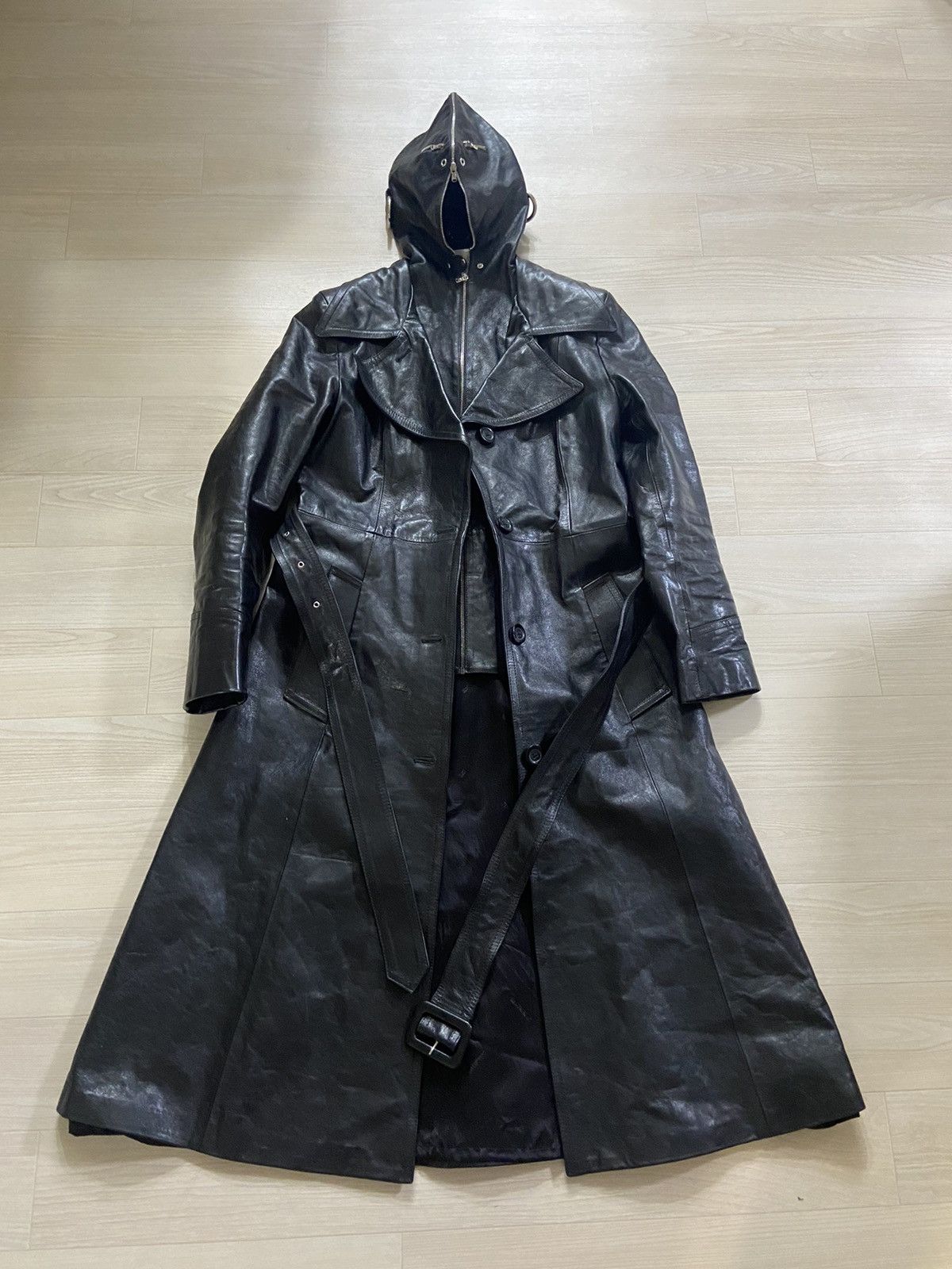 Vetements M Vetements GIMP mask leather coat jacket parka | Grailed