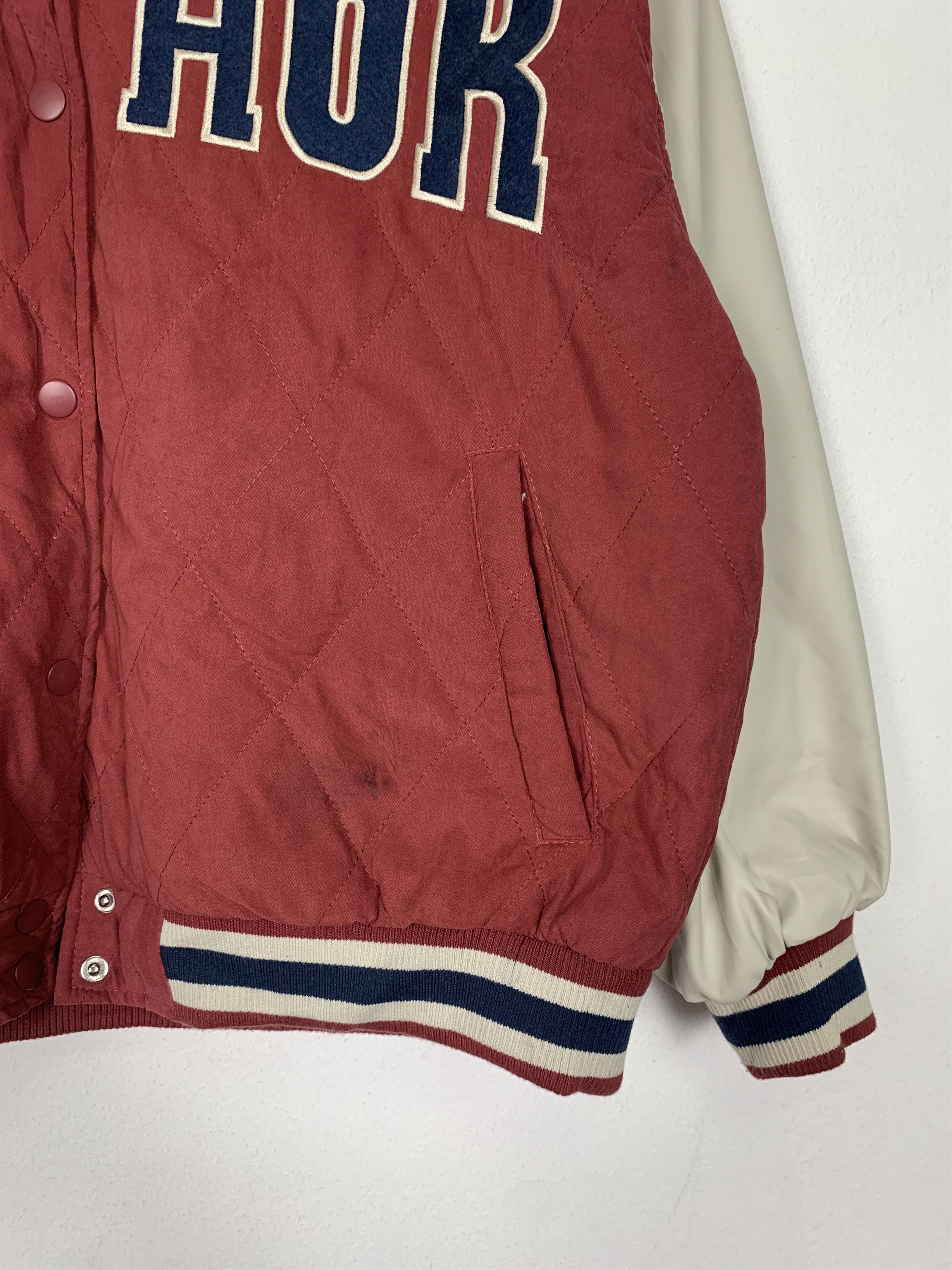 Japanese Brand Vintage Chip clip Button Up Varsity Jacket J1452 Size US S / EU 44-46 / 1 - 4 Thumbnail