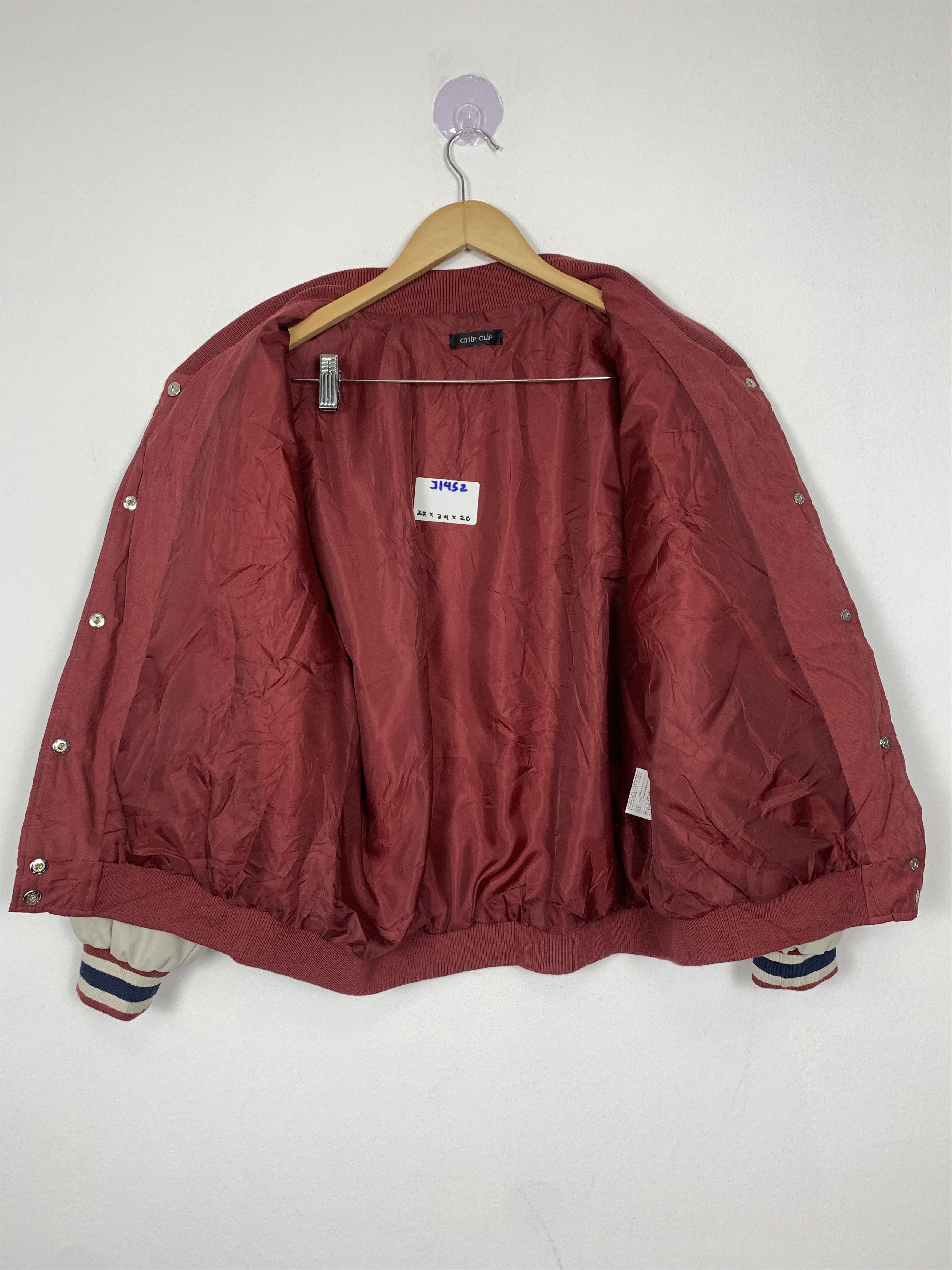 Japanese Brand Vintage Chip clip Button Up Varsity Jacket J1452 Size US S / EU 44-46 / 1 - 7 Thumbnail
