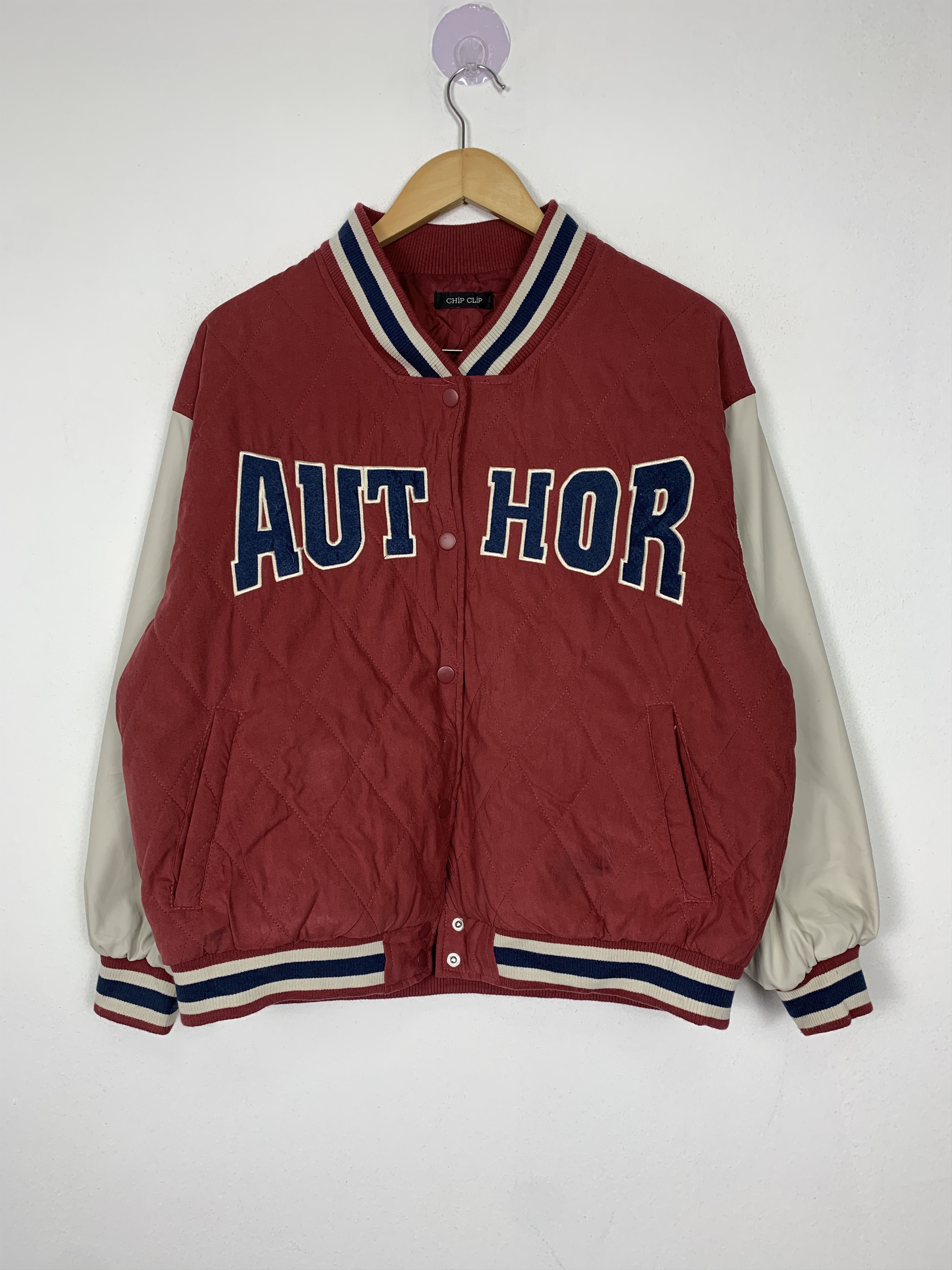 Japanese Brand Vintage Chip clip Button Up Varsity Jacket J1452 Size US S / EU 44-46 / 1 - 1 Thumbnail
