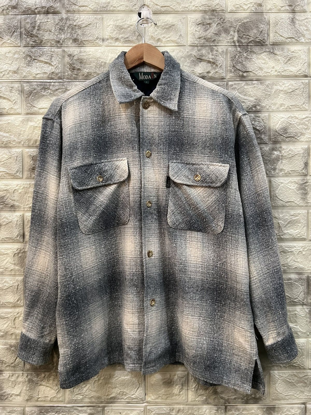 image of Vintage Moda In Flannel Shirt, Men's (Size Medium)