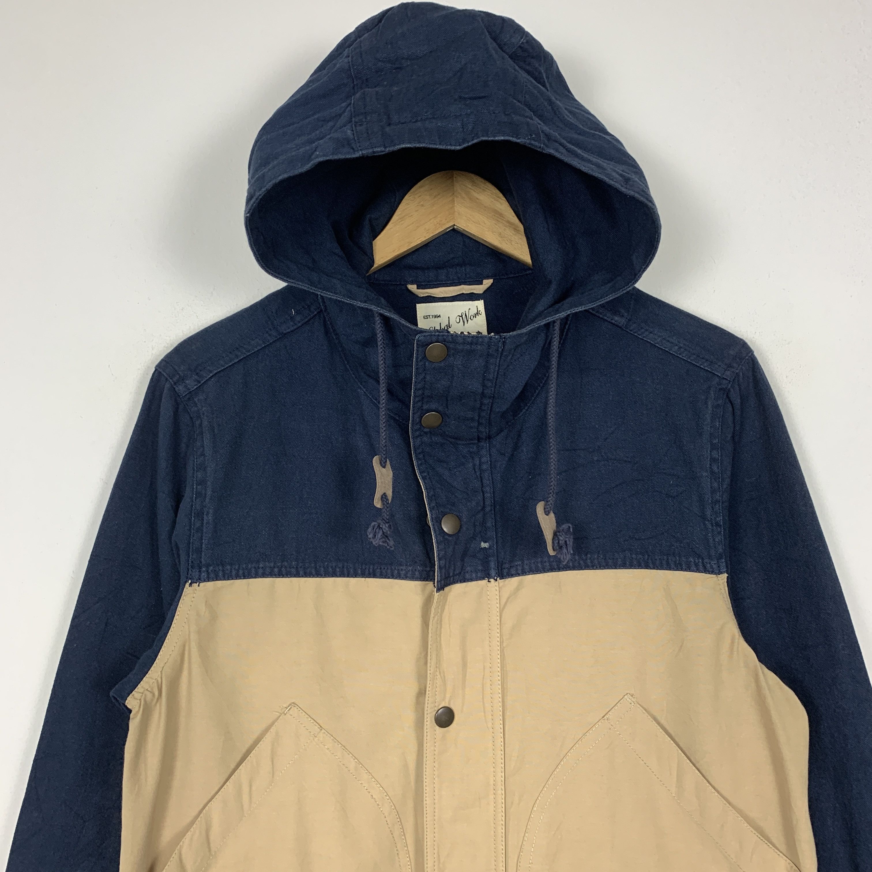 Global Work Vintage Global Work Hoodie Zip Up Jacket J1346 Size US M / EU 48-50 / 2 - 2 Thumbnail