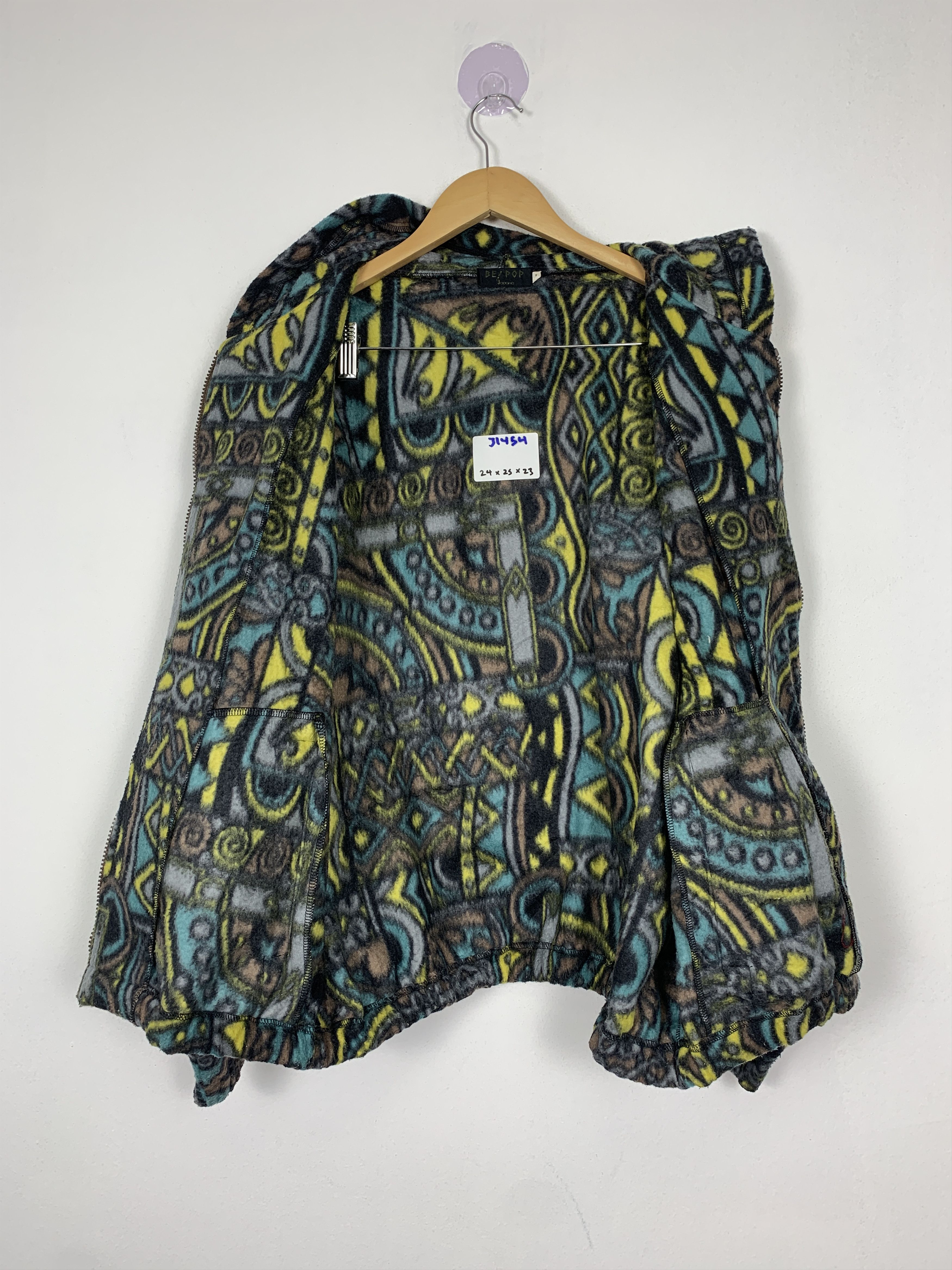 Japanese Brand Vintage BE POP Full Print Fleece Hoodie Jacket J1454 Size US M / EU 48-50 / 2 - 7 Thumbnail