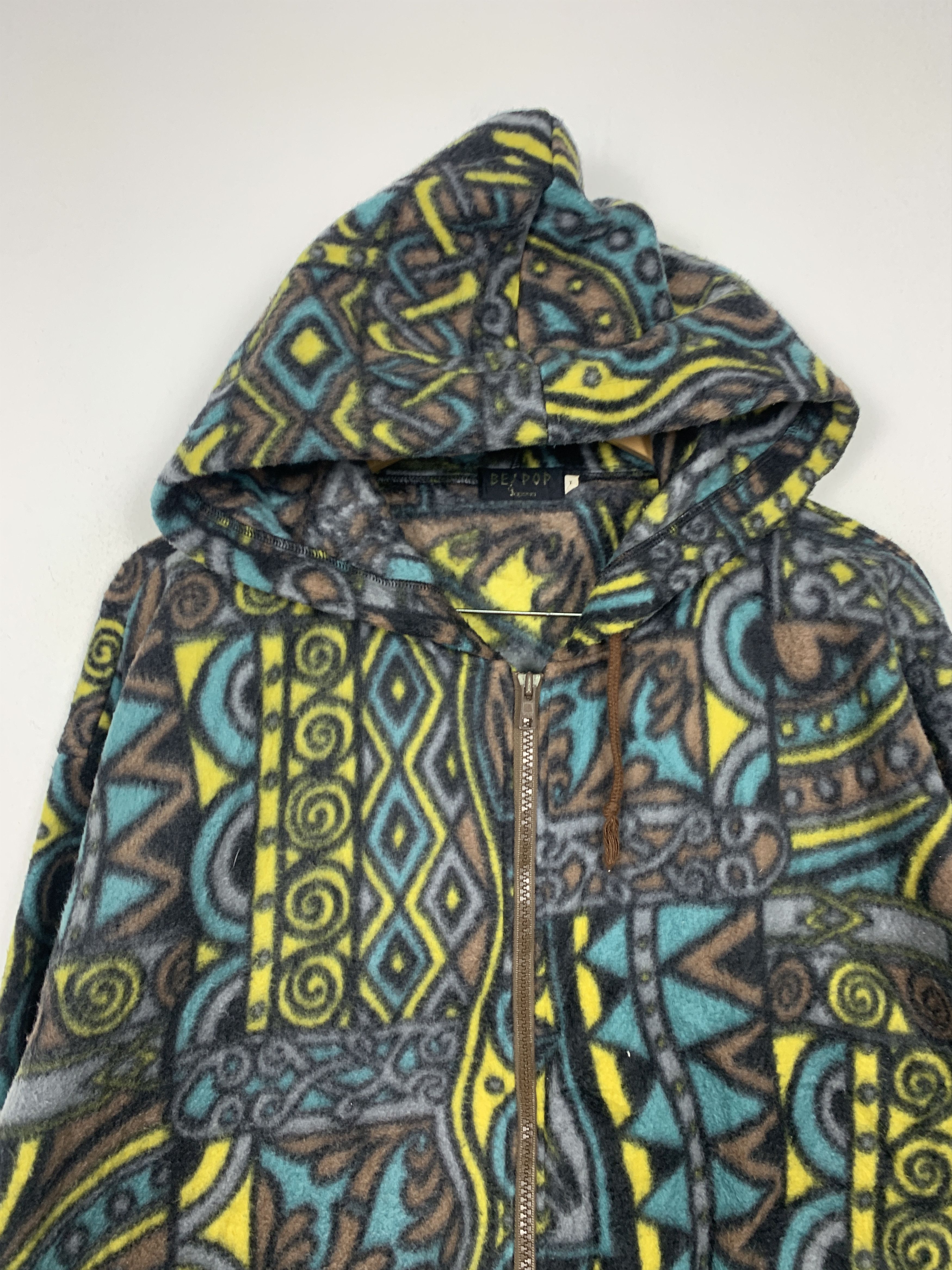 Japanese Brand Vintage BE POP Full Print Fleece Hoodie Jacket J1454 Size US M / EU 48-50 / 2 - 2 Thumbnail