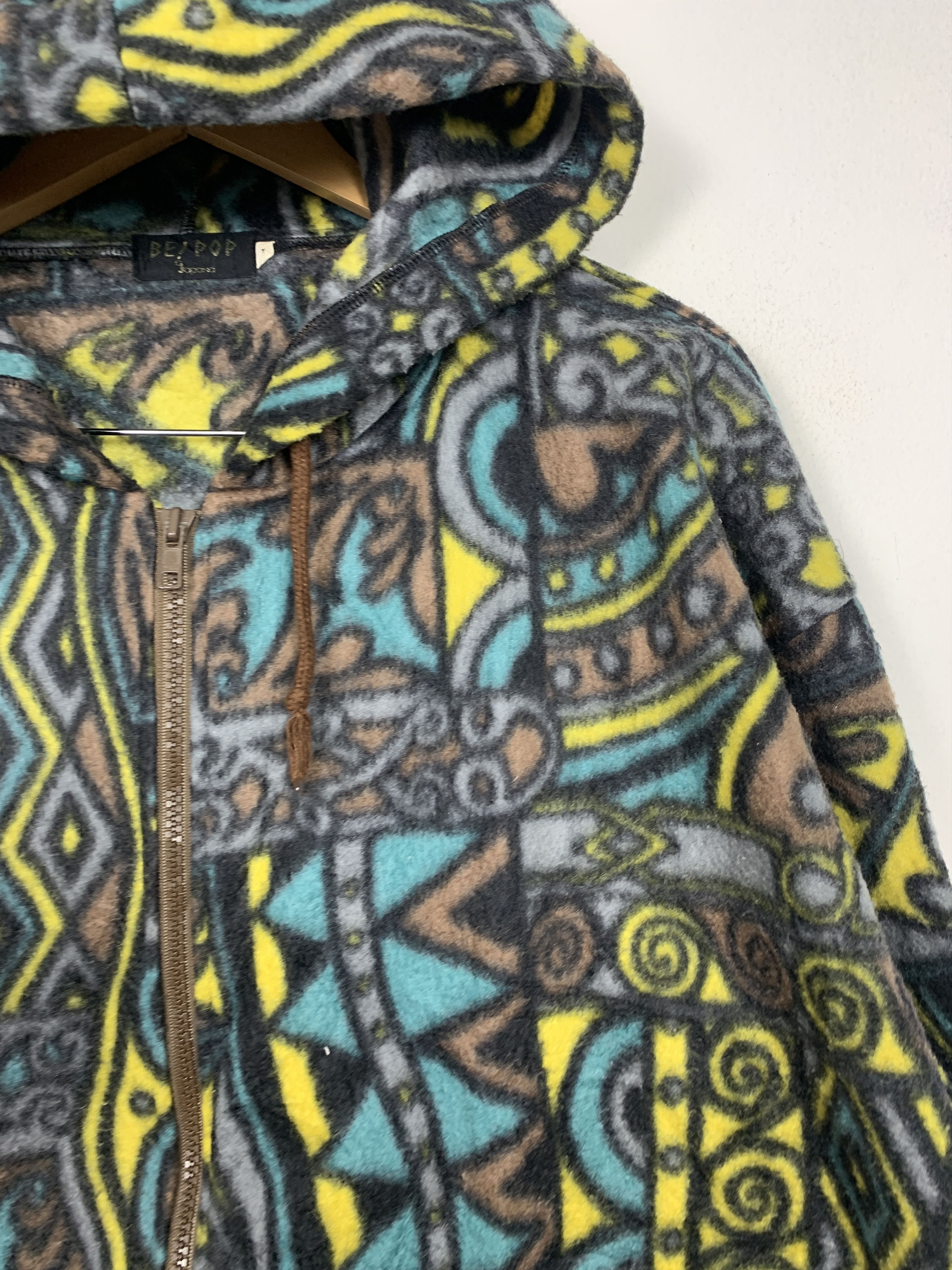 Japanese Brand Vintage BE POP Full Print Fleece Hoodie Jacket J1454 Size US M / EU 48-50 / 2 - 3 Thumbnail