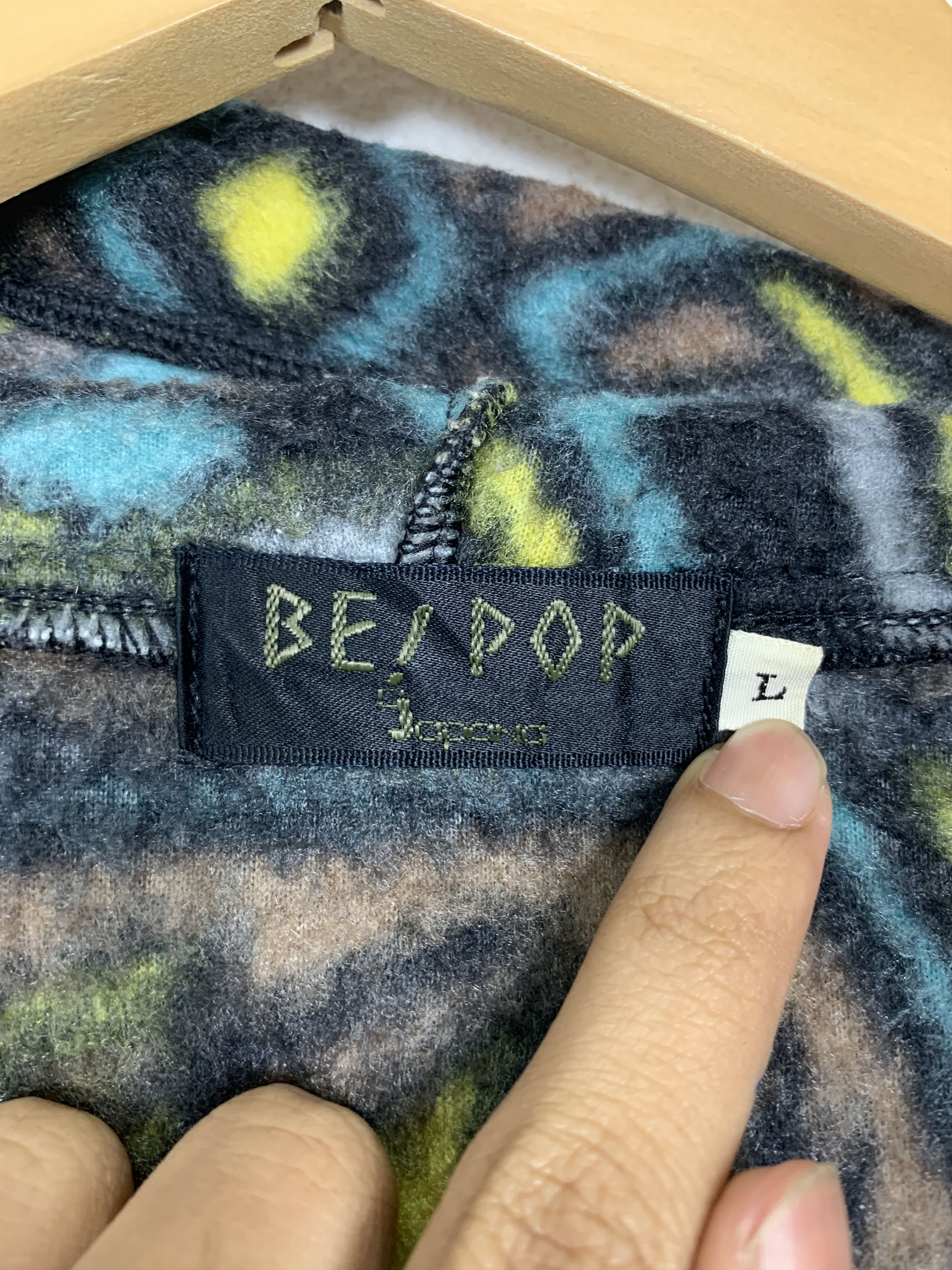 Japanese Brand Vintage BE POP Full Print Fleece Hoodie Jacket J1454 Size US M / EU 48-50 / 2 - 8 Thumbnail