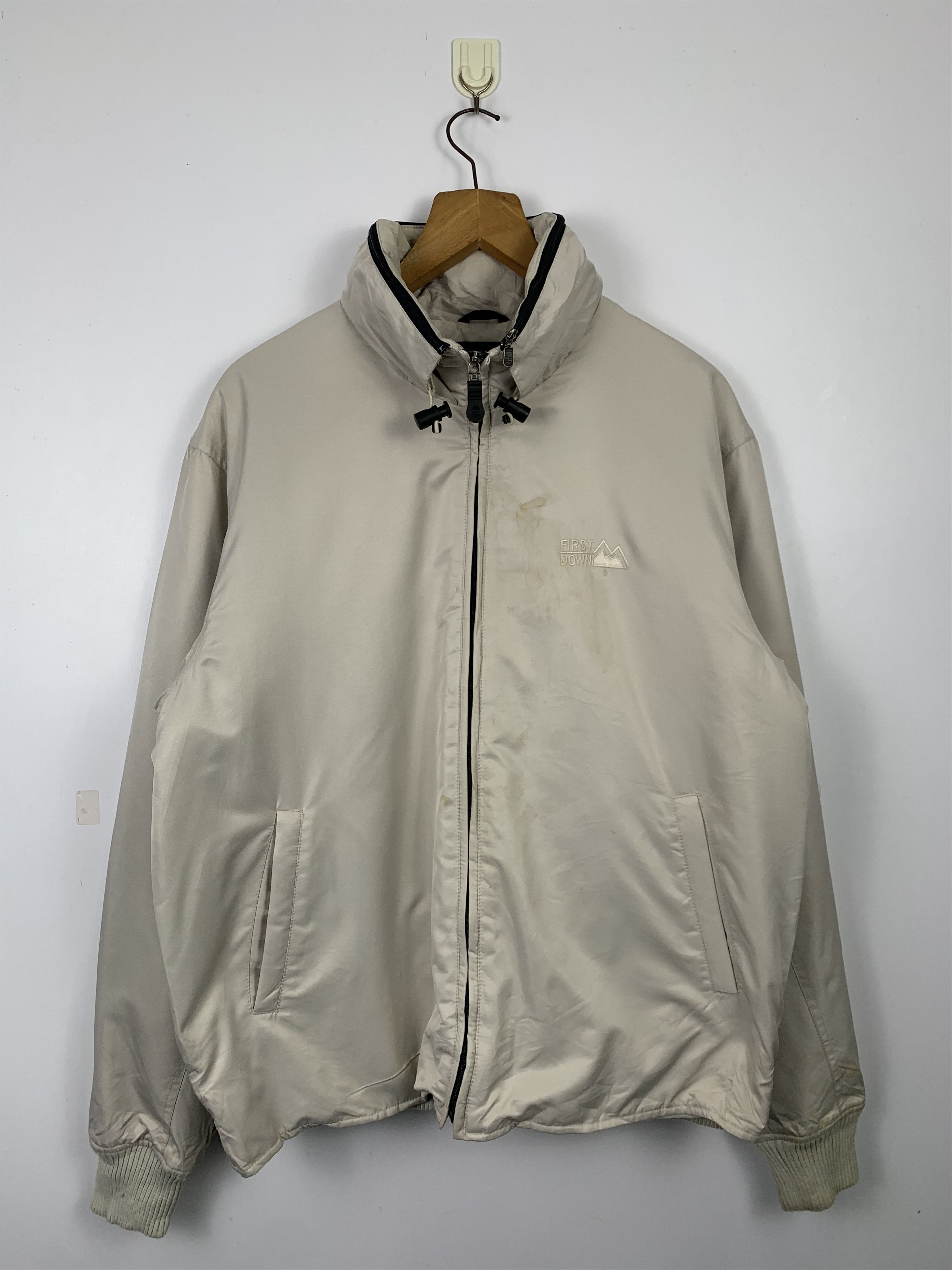 Vintage Vintage FIRST DOWN Usa Windbreaker Zip Up Jacket Size US M / EU 48-50 / 2 - 1 Thumbnail