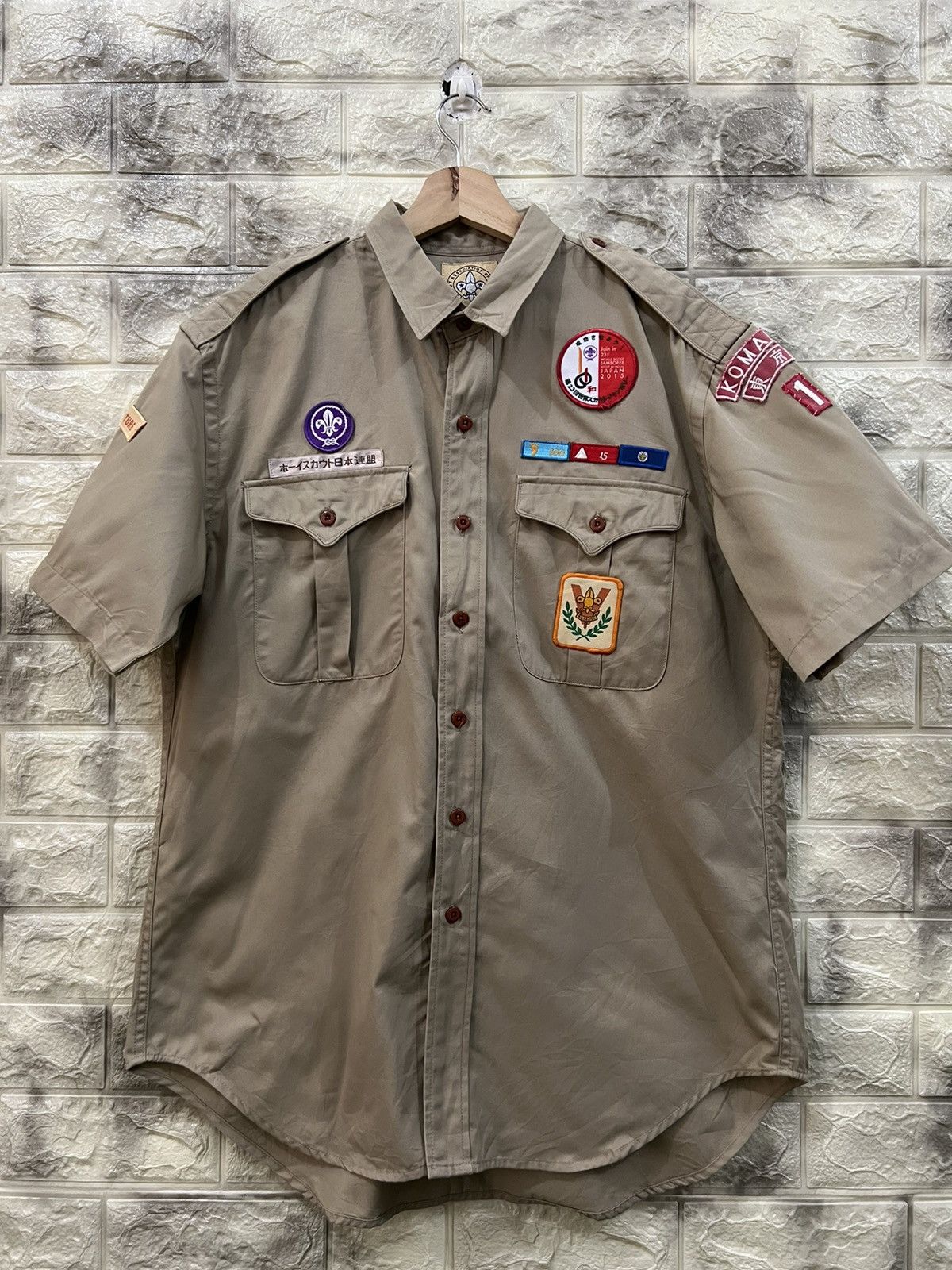 image of Vintage Boy Scouts Japan Wear in Beige, Men's (Size Large)