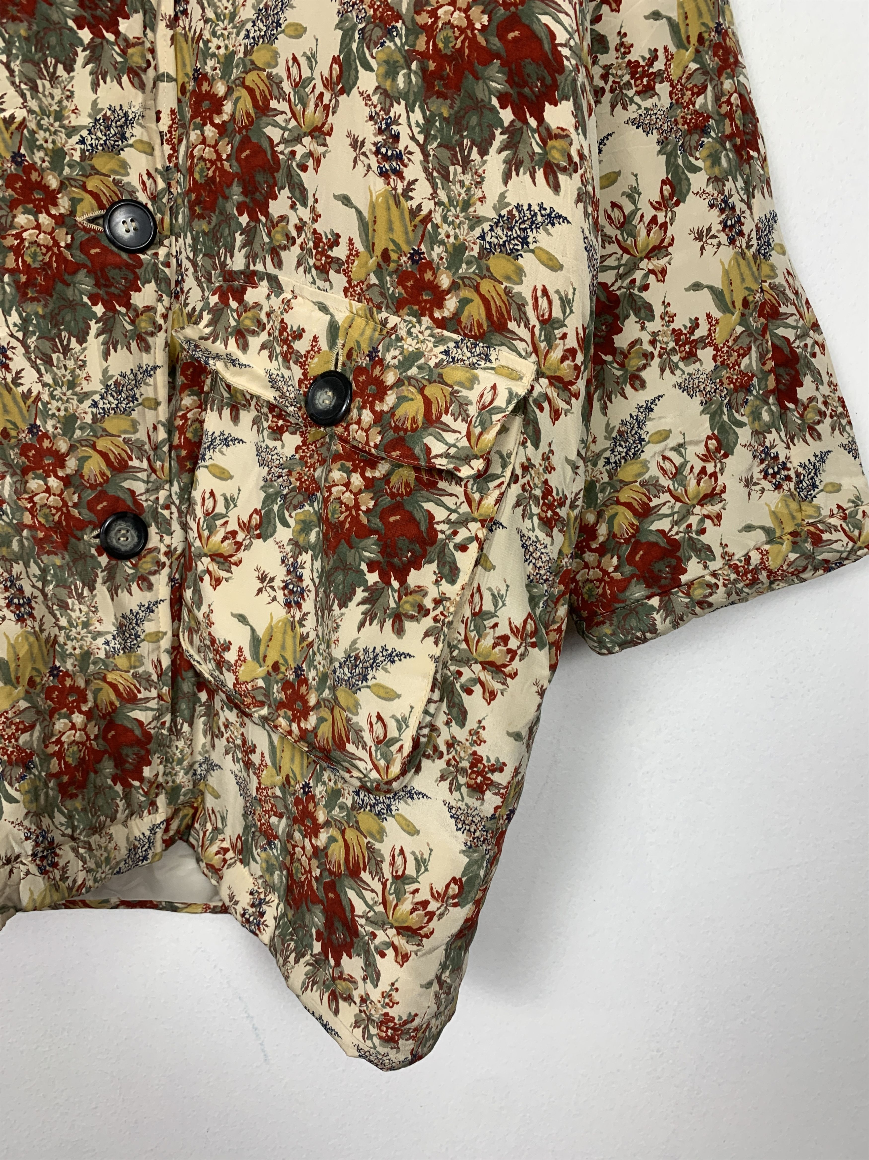 Japanese Brand Vintage Nihonbashi Tokyo Full Print Floral long Jacket J1456 Size 3XL / US 20-22 - 4 Thumbnail