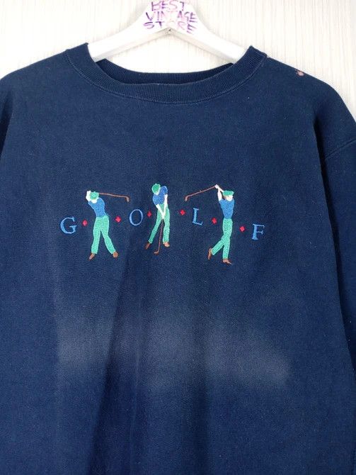 Champion × Vintage Rare Distressed Vintage Champion Play Golf Sweatshirt Size US L / EU 52-54 / 3 - 4 Thumbnail