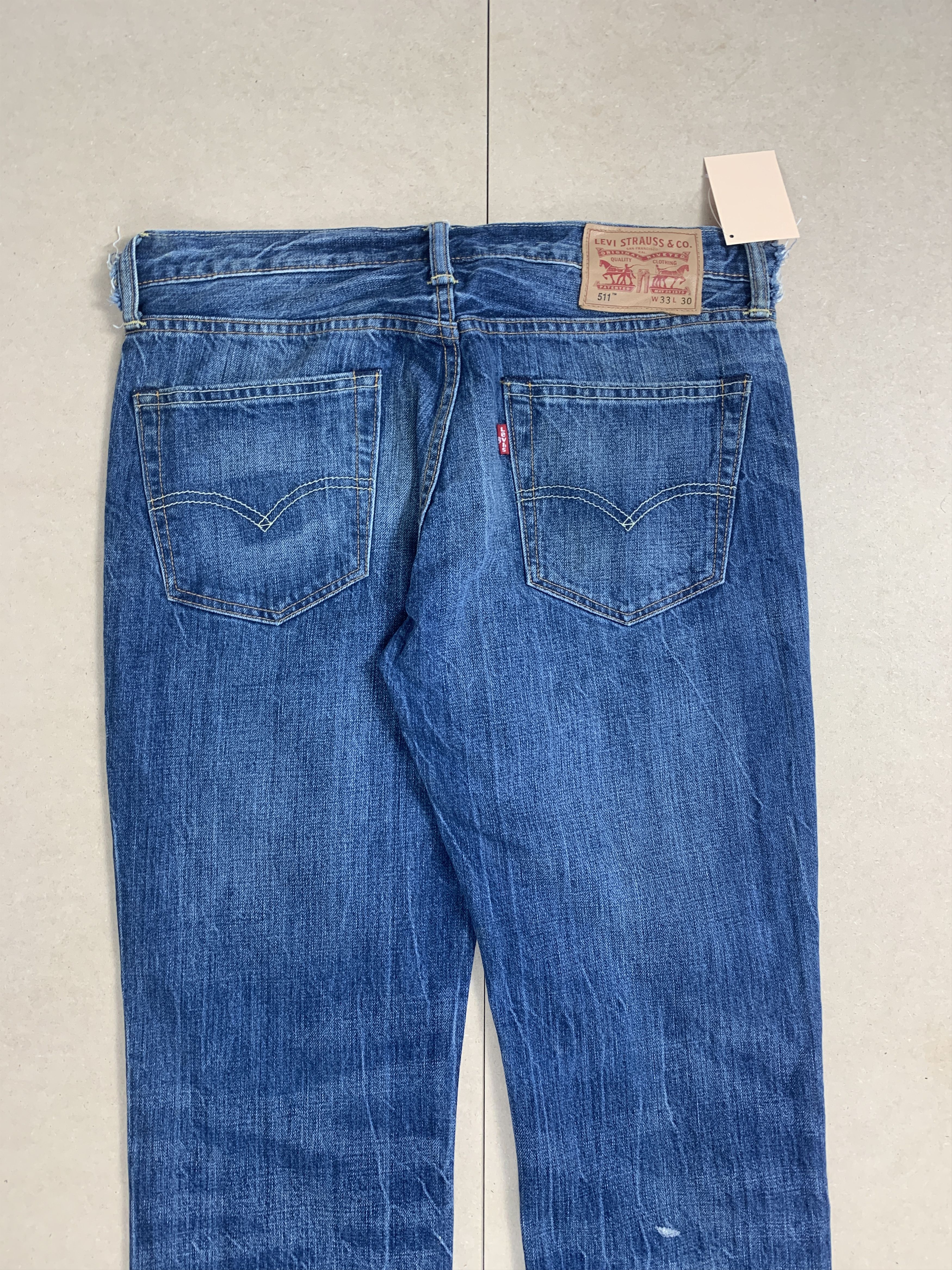 Levi's Vintage LEVI'S 511 Distressed Slim Fit Mid Wash Jeans Size US 34 / EU 50 - 8 Thumbnail