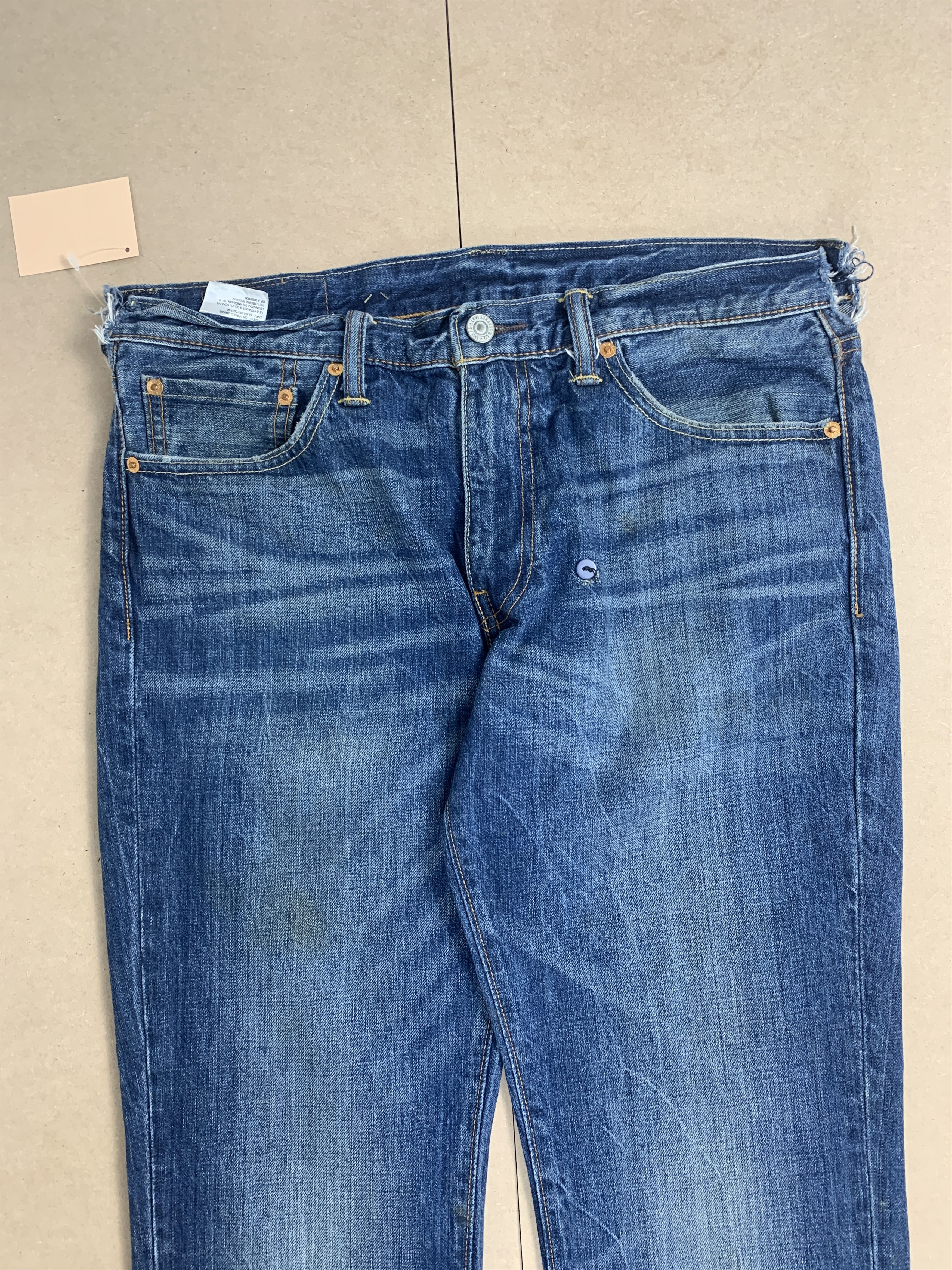 Levi's × Vintage Vintage LEVI'S 511 Distressed Slim Fit Mid Wash Jeans Size US 34 / EU 50 - 3 Thumbnail